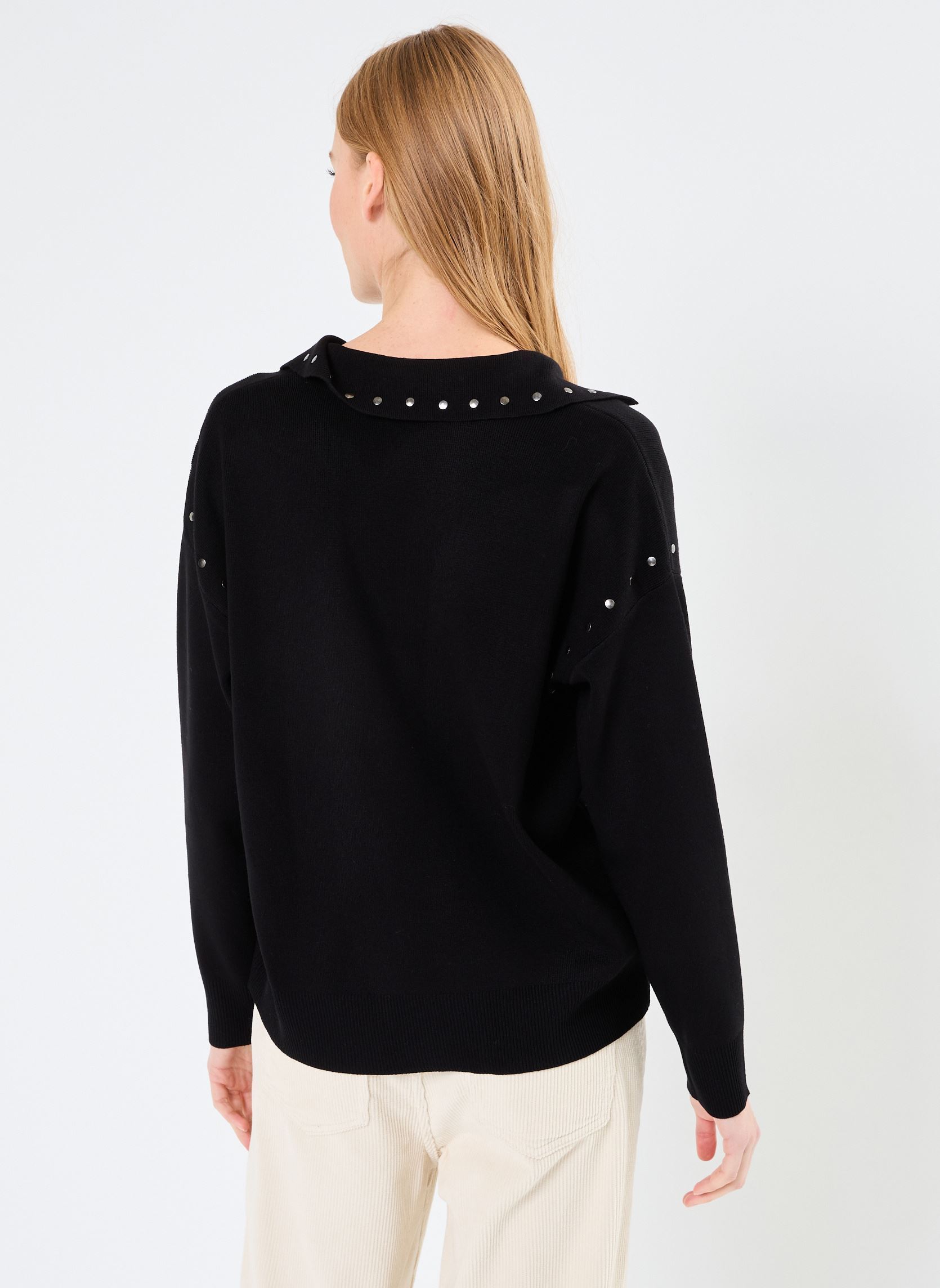 Pullover VIZER L/S DETAIL KNIT TOP/R damen schwarz Vila Pullover VIZER L/S DETAIL KNIT TOP/R damen schwarz BLACK BEAUTY