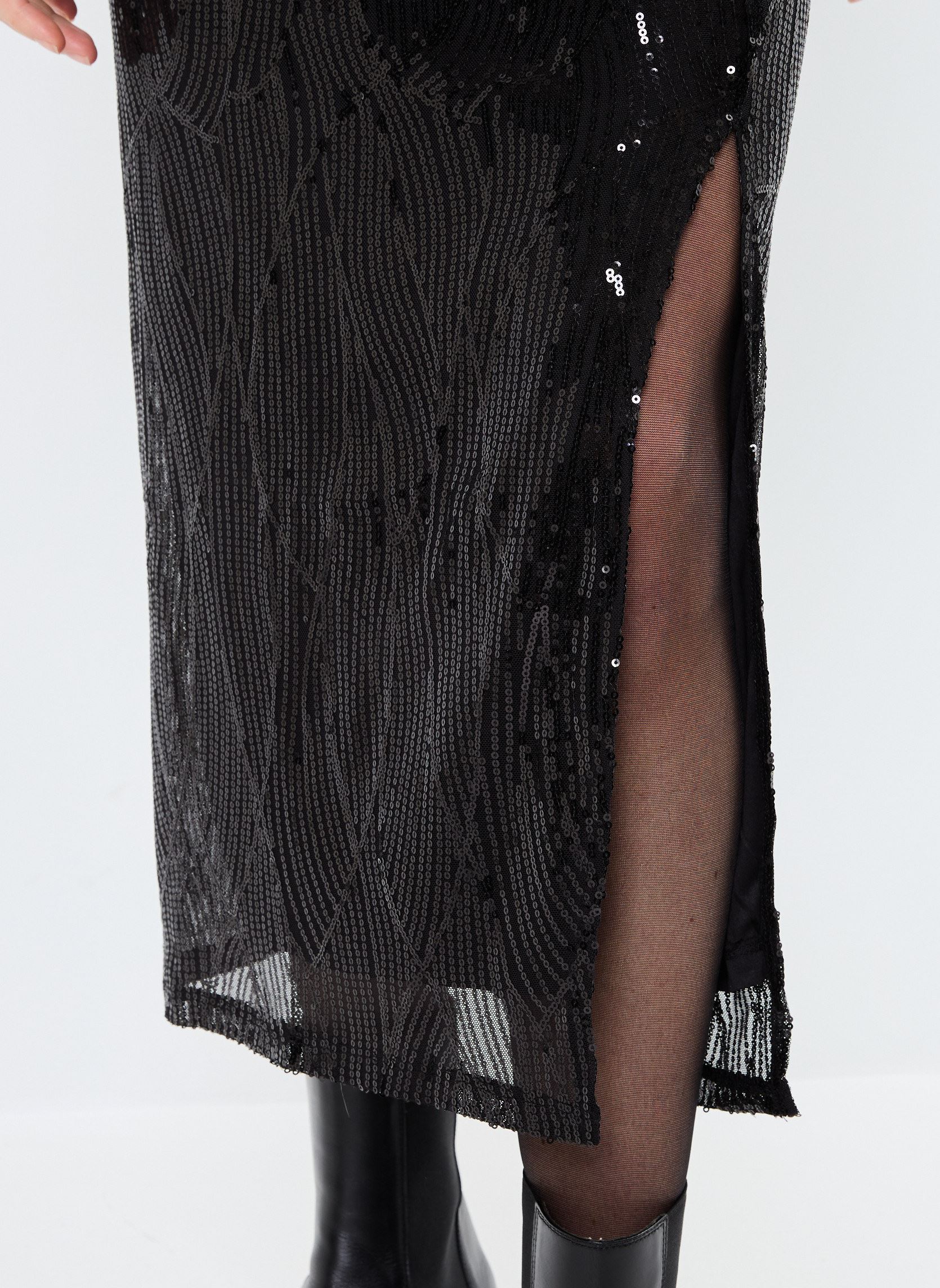 Jupes mi-longues VIZIKKI MIDI SEQUIN SKIRT/DC femme noir Vila Jupes mi-longues VIZIKKI MIDI SEQUIN SKIRT/DC femme noir Black Beauty