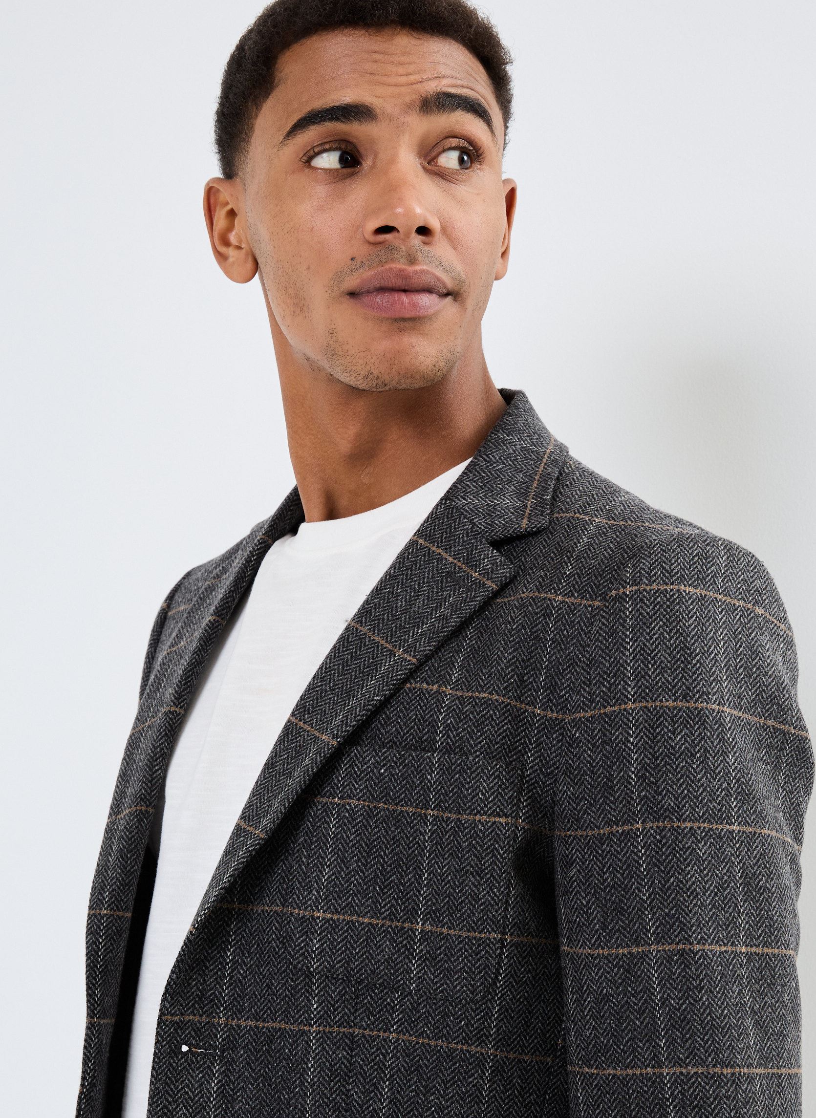 Blazer Uomo Slim Fit SELECTED HOMME - Jersey Flessibile, Tasche Con Patta, Doppia Fessura Posteriore