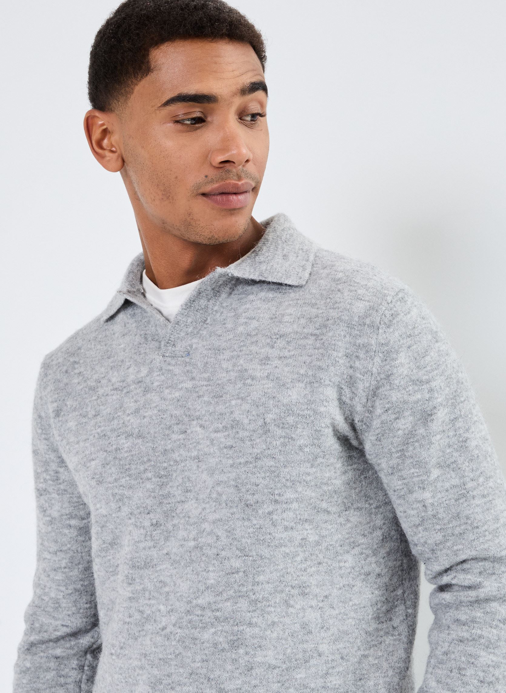 Pull homme gris clair taille l en v 8 - Vêtements