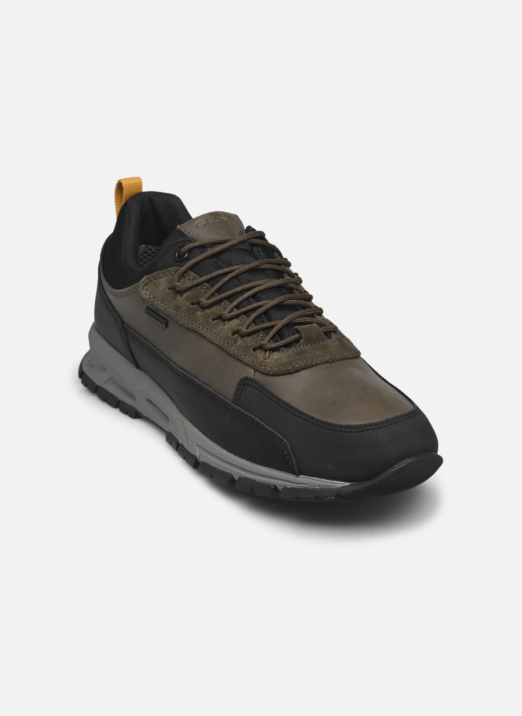 Scarpe Geox U Elver B - Sneakers Uomo In Pelle Stropicciata E Scamosciata - Traspiranti E Comode Con Zip