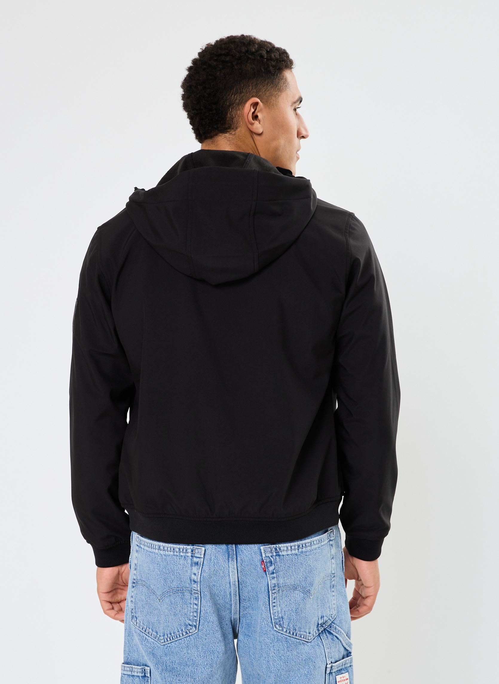 Vestes de survêtement Jjebasic Softshell hood Noos homme noir Jack & Jones Vestes de survêtement Jjebasic Softshell hood Noos homme noir BLACK