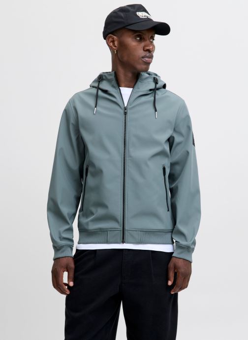 Jack & Jones Vestes de survêtement Jjebasic Softshell hood Noos homme gris