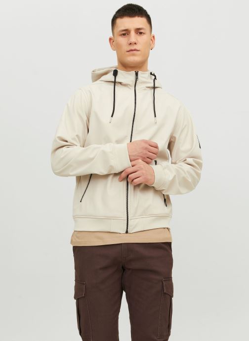 Jack & Jones Vestes de survêtement Jjebasic Softshell hood Noos homme gris