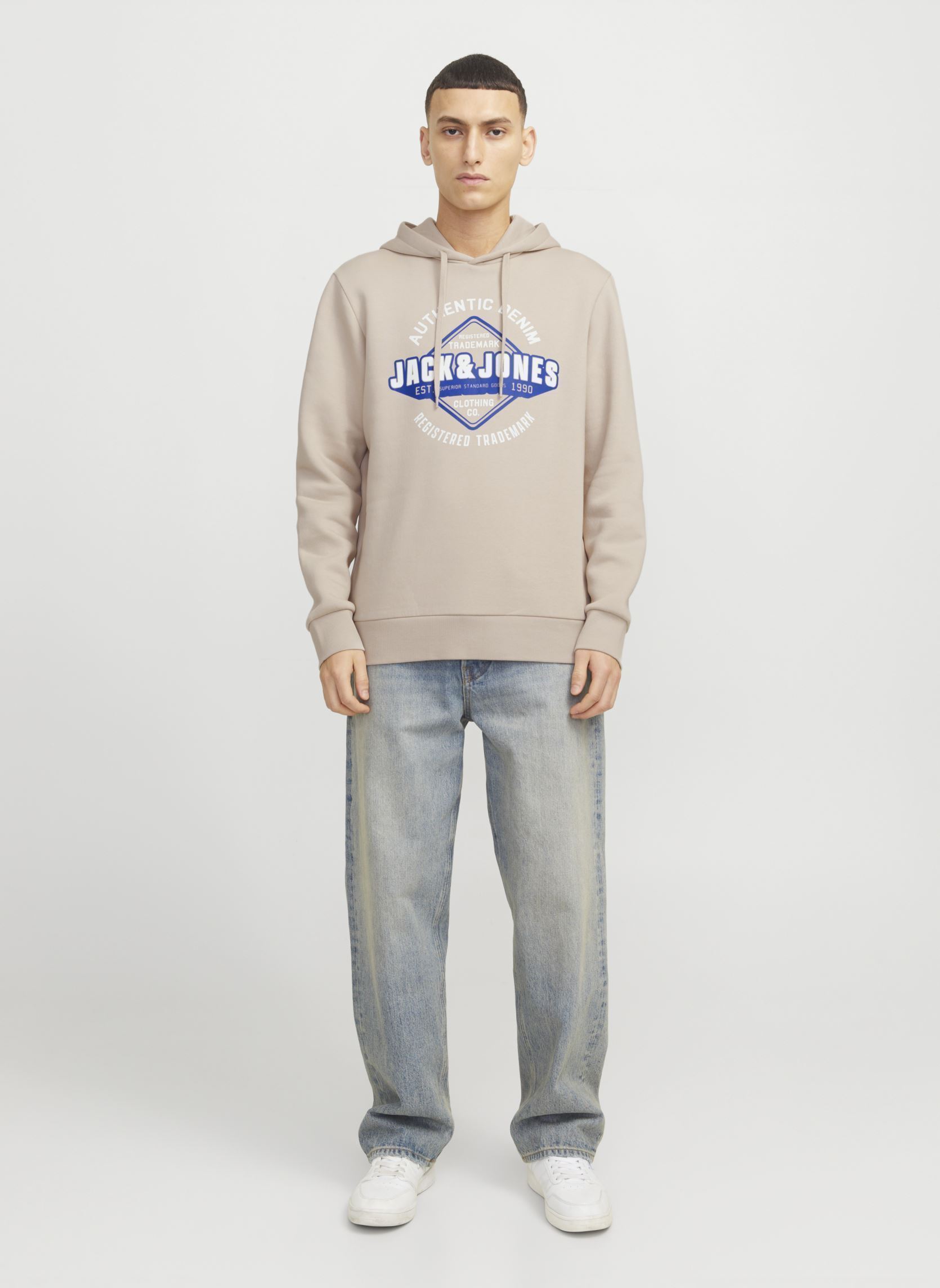 Sweats à capuche JJELOGO SWEAT HOOD 2 COL 24/25 NOOS homme beige Jack & Jones Sweats à capuche JJELOGO SWEAT HOOD 2 COL 24/25 NOOS homme beige MOONBEAM
