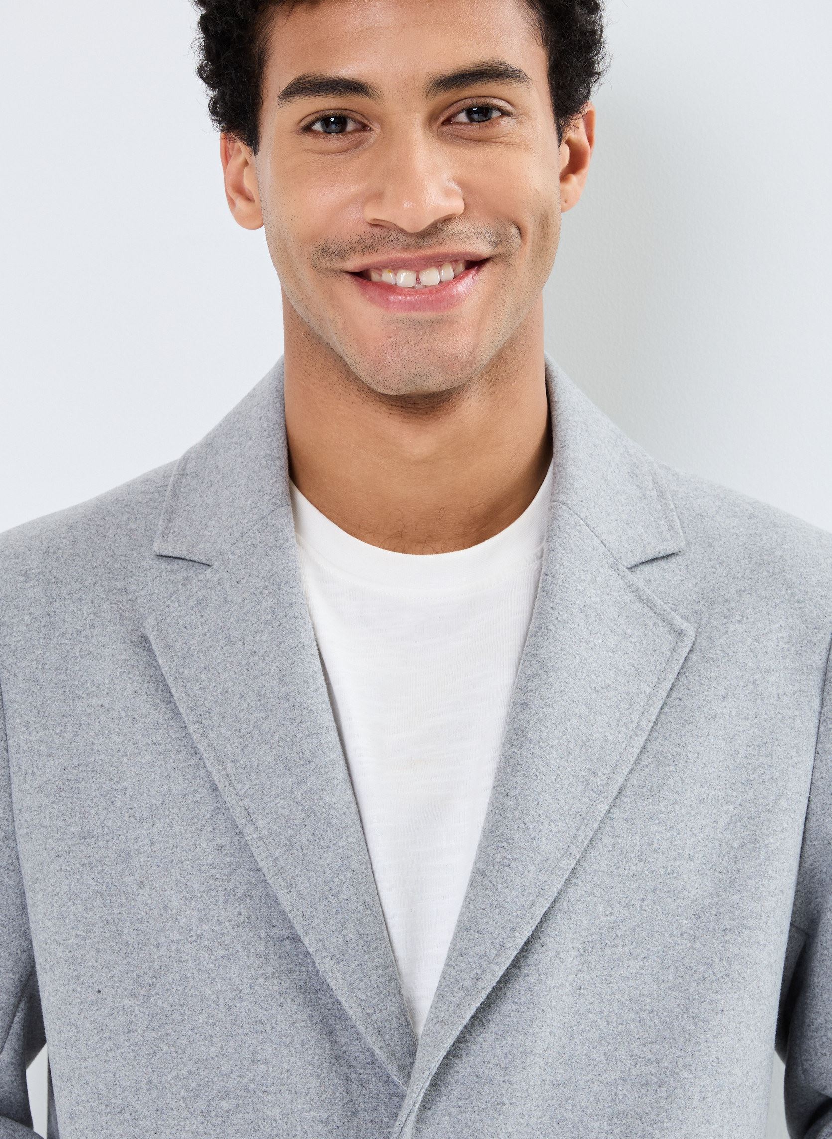 Manteaux classiques JJEHARRISON WOOL COAT SN homme gris Jack & Jones Manteaux classiques JJEHARRISON WOOL COAT SN homme gris LIGHT GREY MELANGE