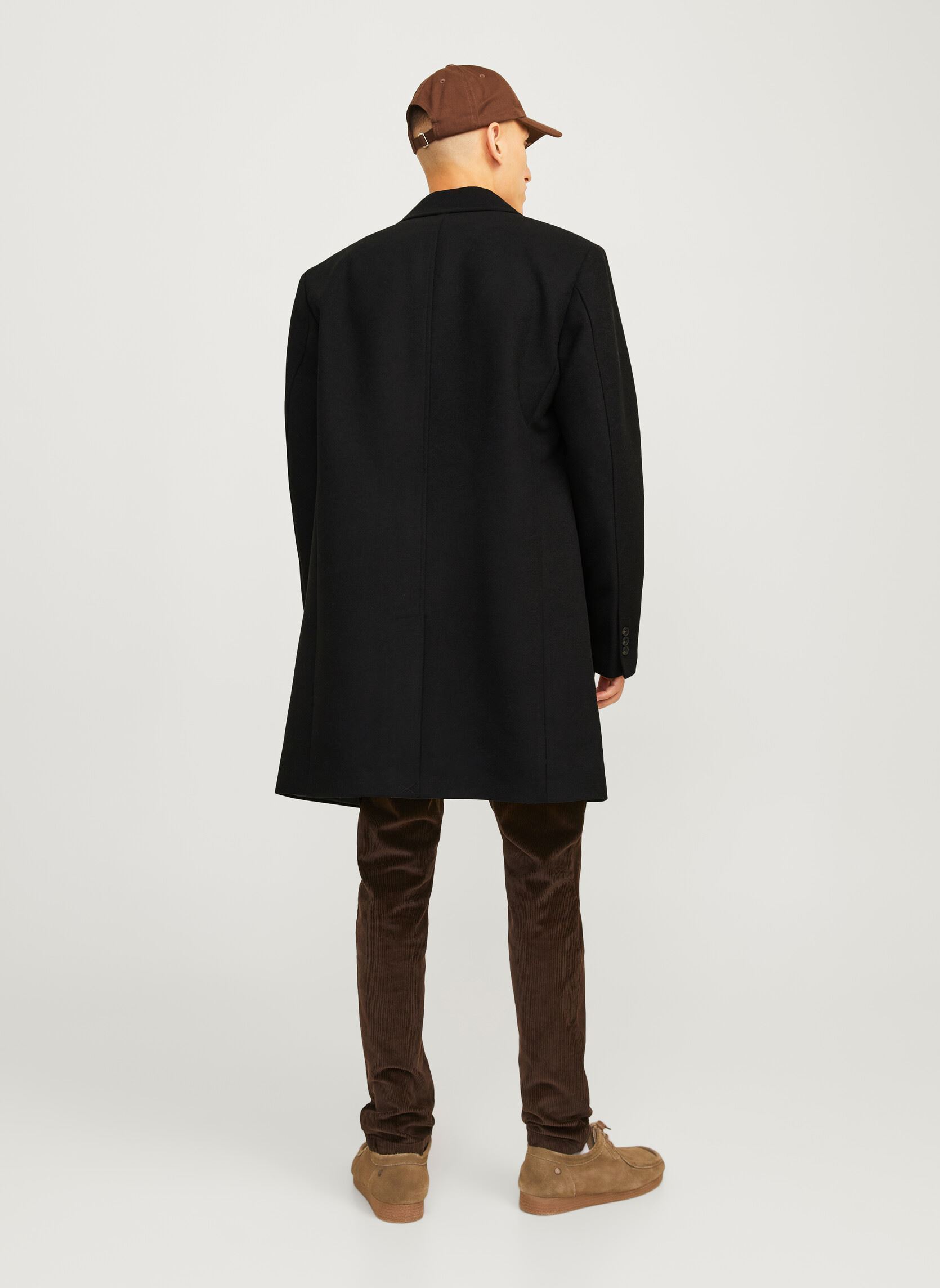 Klassische Mäntel JJEHARRISON WOOL COAT SN herren schwarz Jack & Jones Klassische Mäntel JJEHARRISON WOOL COAT SN herren schwarz BLACK