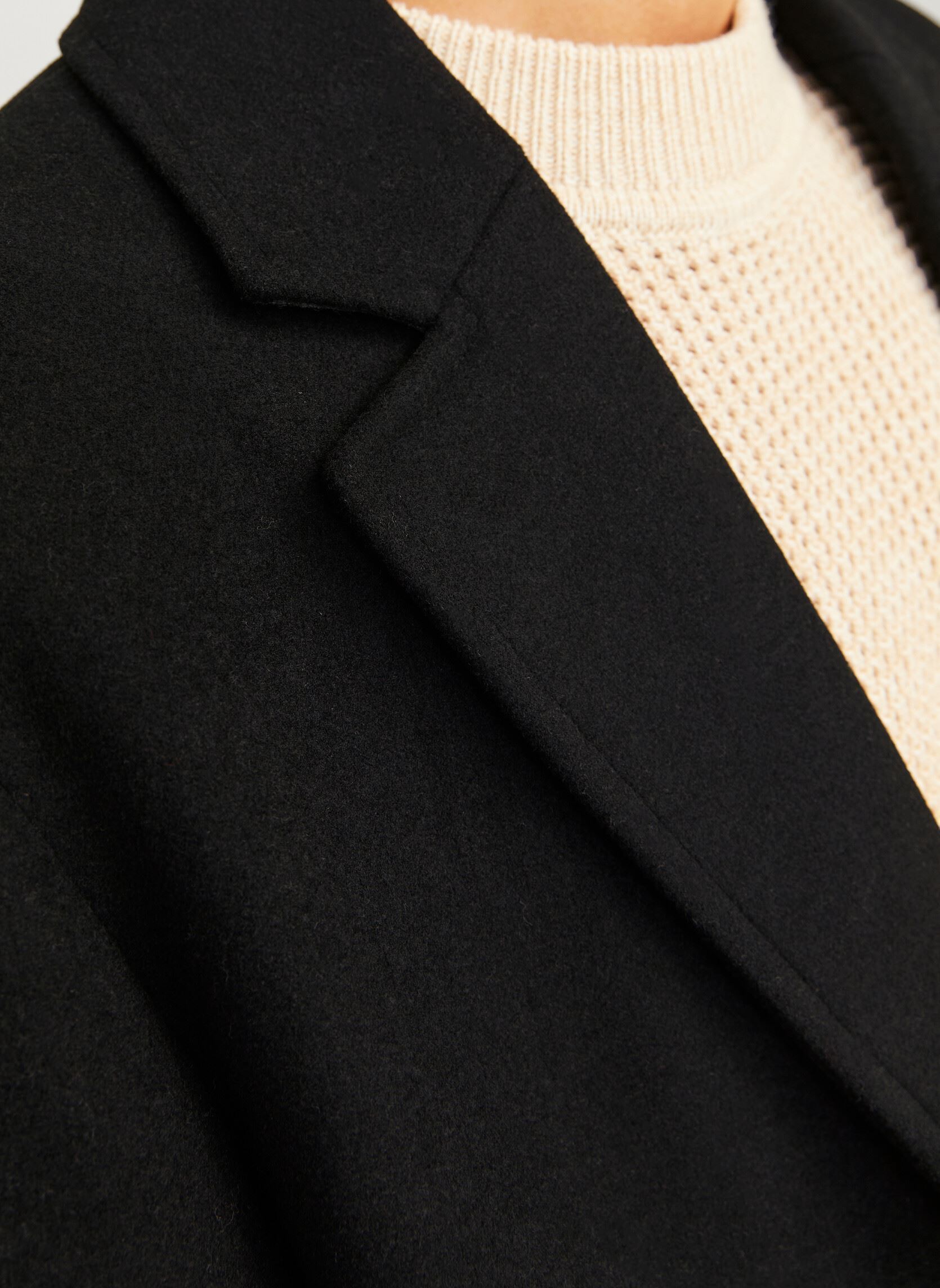 Klassische Mäntel JJEHARRISON WOOL COAT SN herren schwarz Jack & Jones Klassische Mäntel JJEHARRISON WOOL COAT SN herren schwarz BLACK
