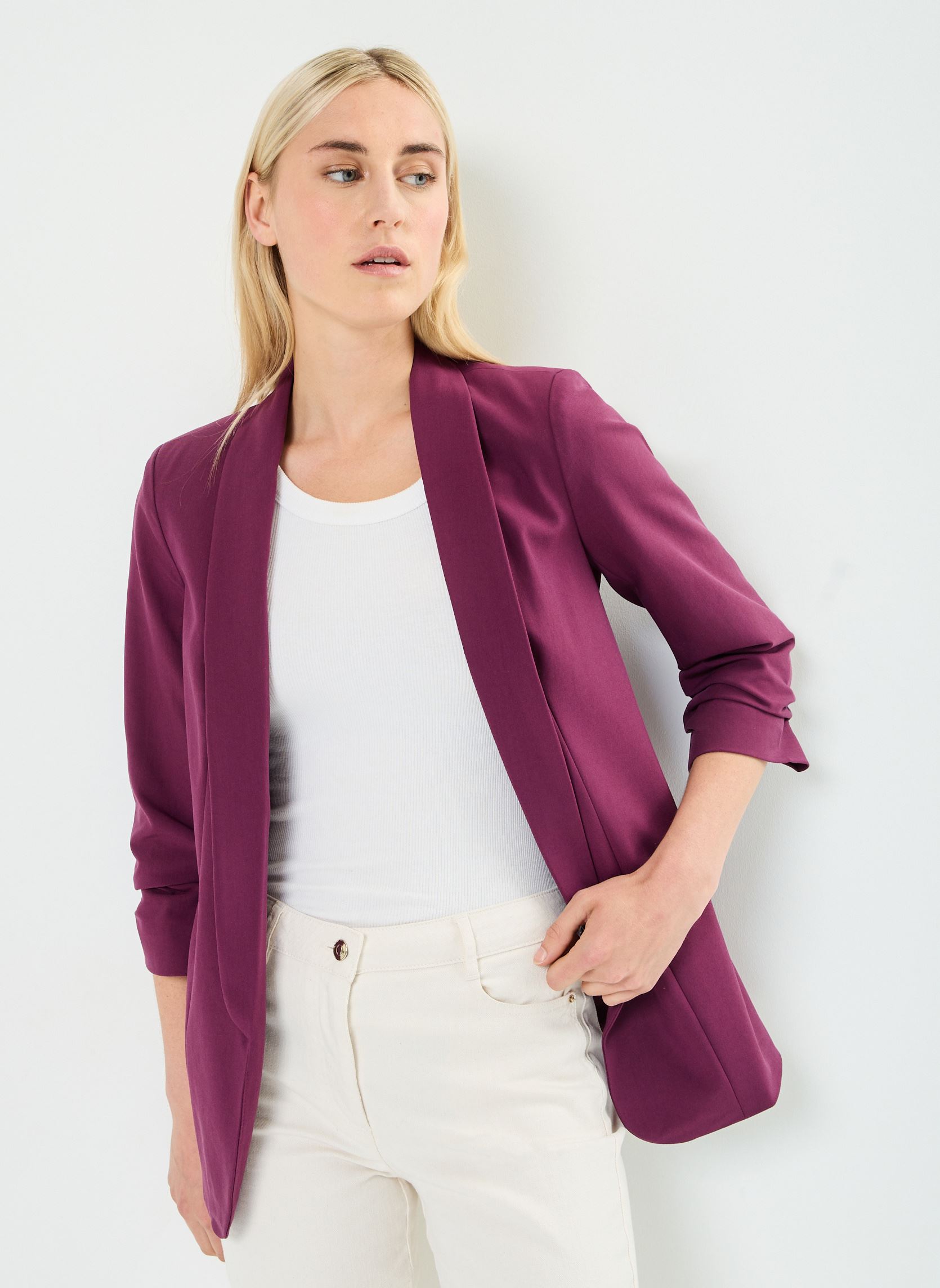 Vestes de blazer Pcbosella 34 Blazer Noos Bc femme bordeaux Pieces Vestes de blazer Pcbosella 34 Blazer Noos Bc femme bordeaux Grape Wine
