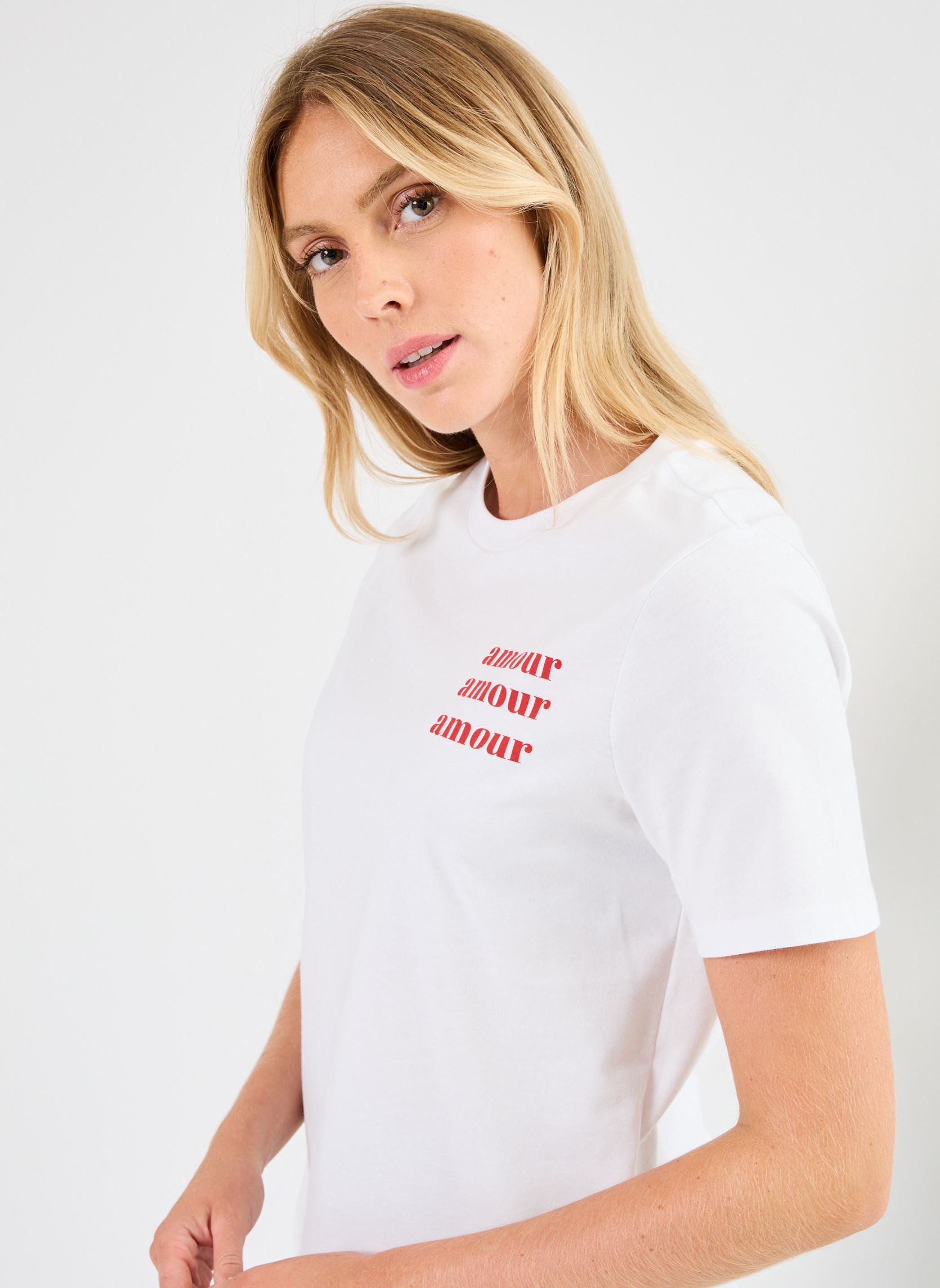Tee-shirts Pcgabbi T-Shirt Bc femme blanc Pieces Tee-shirts Pcgabbi T-Shirt Bc femme blanc BRIGHT WHITE