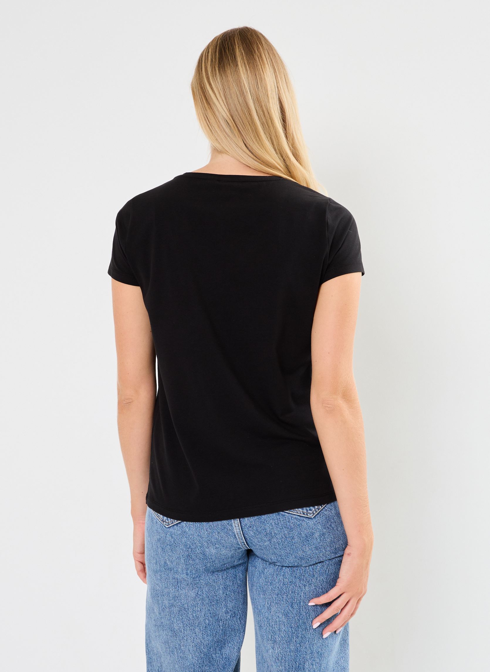 Tee-shirts manches courtes Pcnew Billy Tee Emb Noos Bc femme noir Pieces Tee-shirts manches courtes Pcnew Billy Tee Emb Noos Bc femme noir BLACK