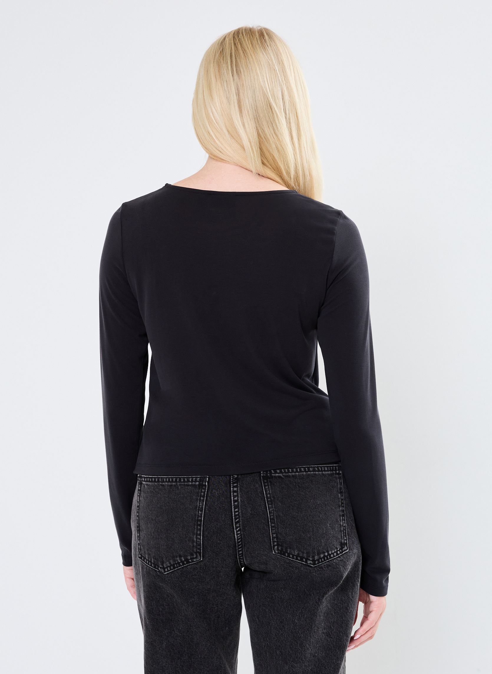 Tee-shirts manches longues Pcanora Ls Knot Top Bc femme noir Pieces Tee-shirts manches longues Pcanora Ls Knot Top Bc femme noir BLACK
