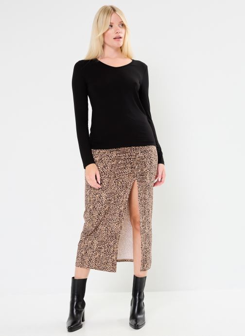 PIECES T-shirt Donna Pcbillo New Tee Noos - Maglia A Righe Mare Con Scollo A V - Vestibilità Loose