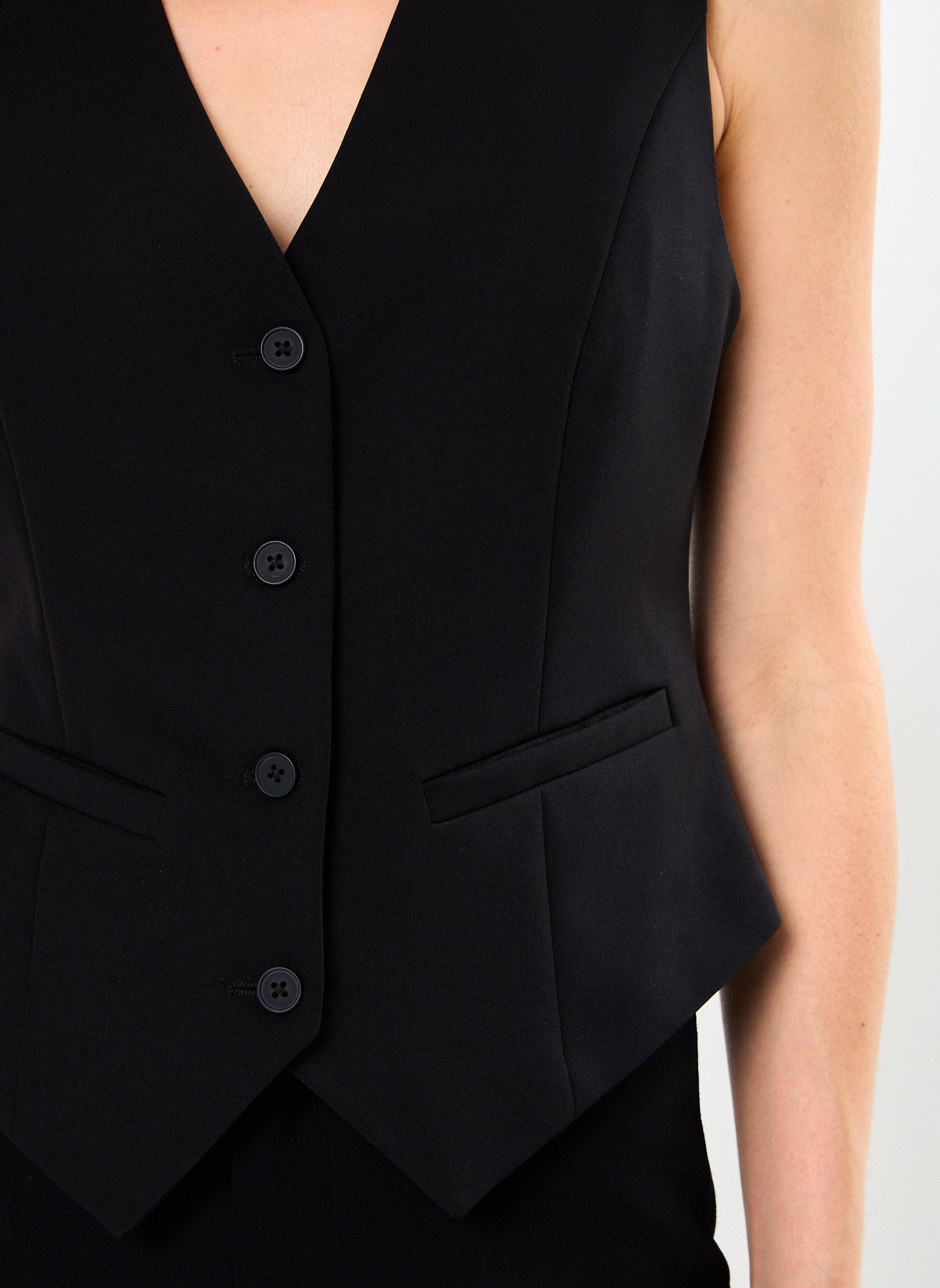Vestes sans manches Pcbozzy Vest Noos Exp Bc femme noir Pieces Vestes sans manches Pcbozzy Vest Noos Exp Bc femme noir BLACK