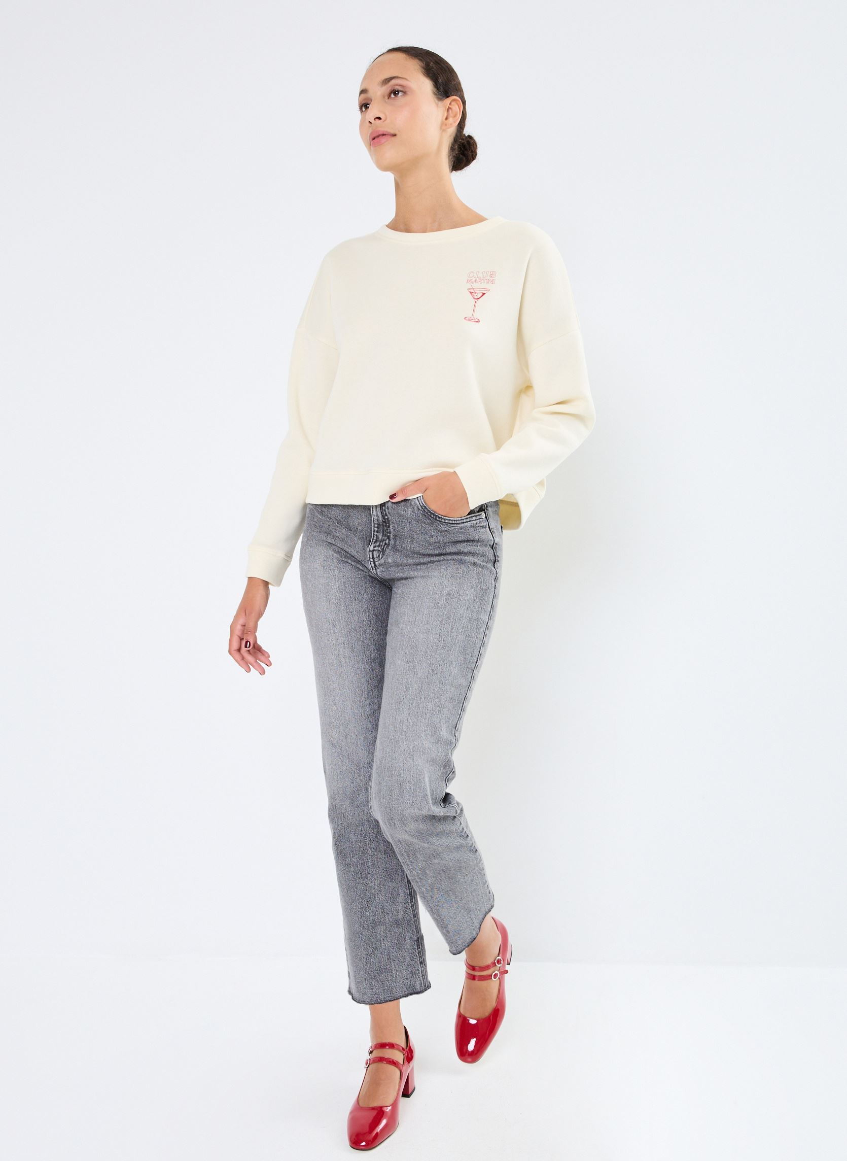 Sweatshirts Pcchilli Ls Print Sweat Noos Cp Bc damen weiß Pieces Sweatshirts Pcchilli Ls Print Sweat Noos Cp Bc damen weiß WHITE PEPPER