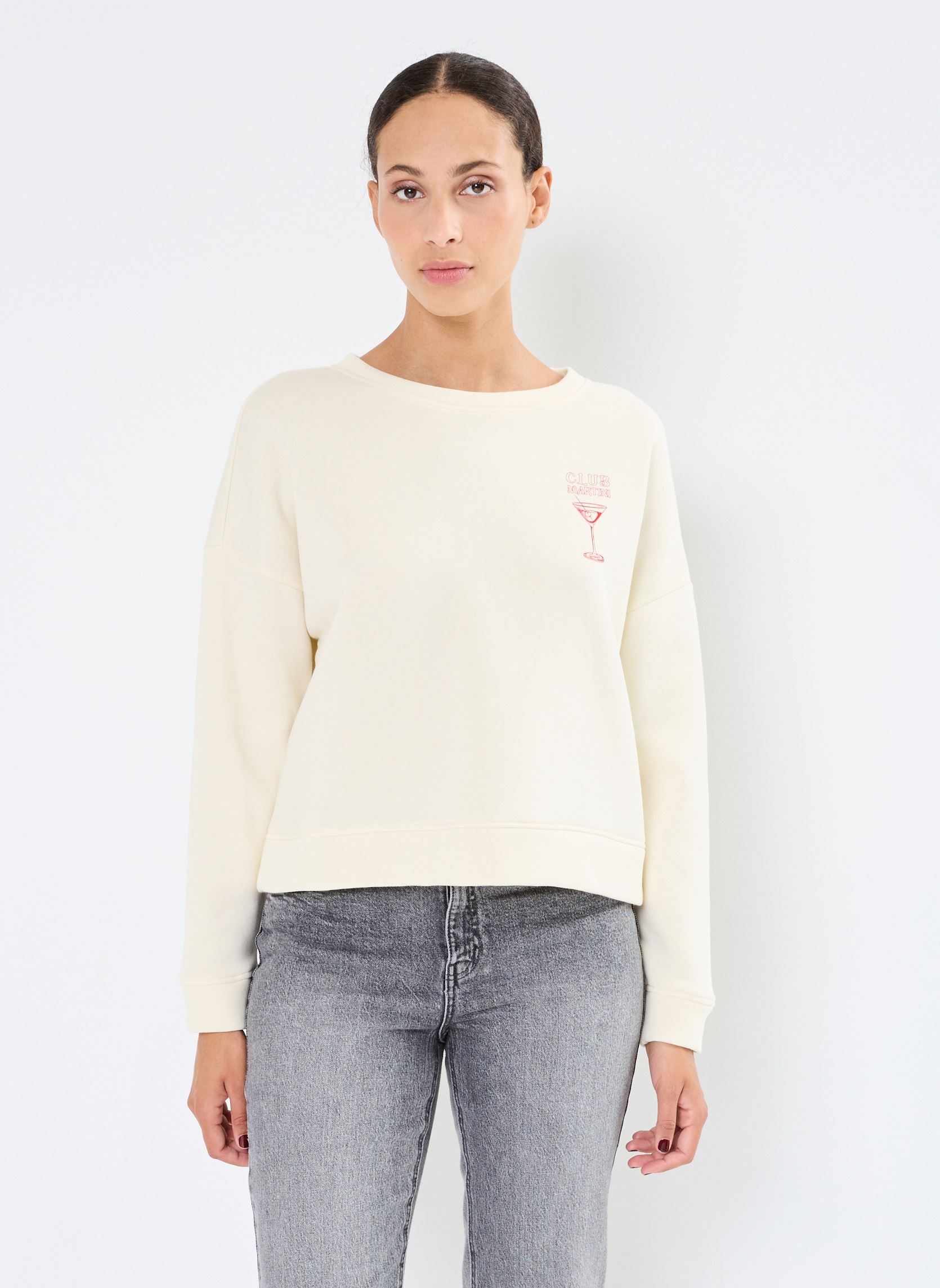 Sweatshirts Pcchilli Ls Print Sweat Noos Cp Bc damen weiß Pieces Sweatshirts Pcchilli Ls Print Sweat Noos Cp Bc damen weiß WHITE PEPPER