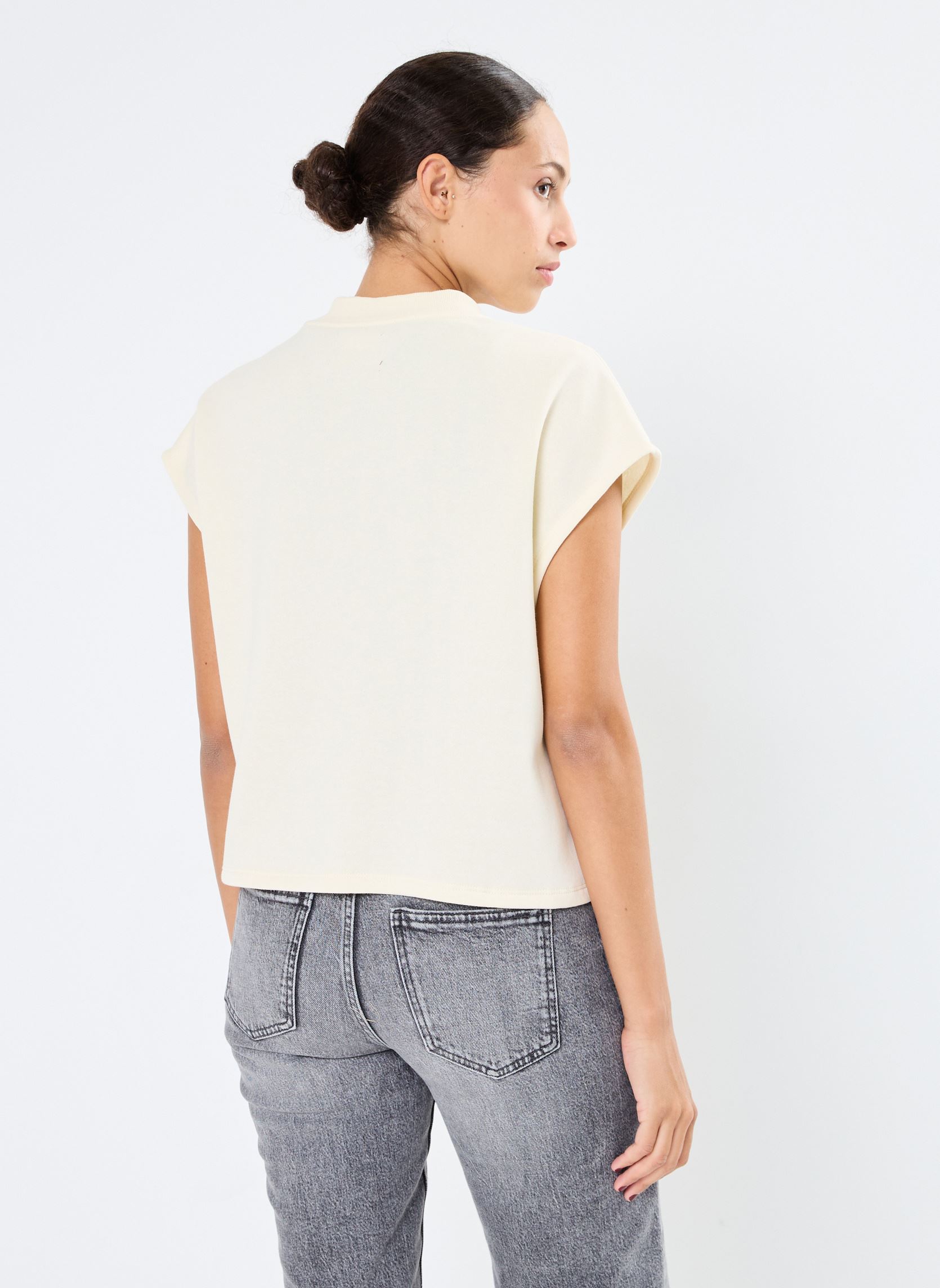 Sweats zippés Pcchilli Sl Zip Sweat Vest Noos Cp Bc femme blanc Pieces Sweats zippés Pcchilli Sl Zip Sweat Vest Noos Cp Bc femme blanc White pepper
