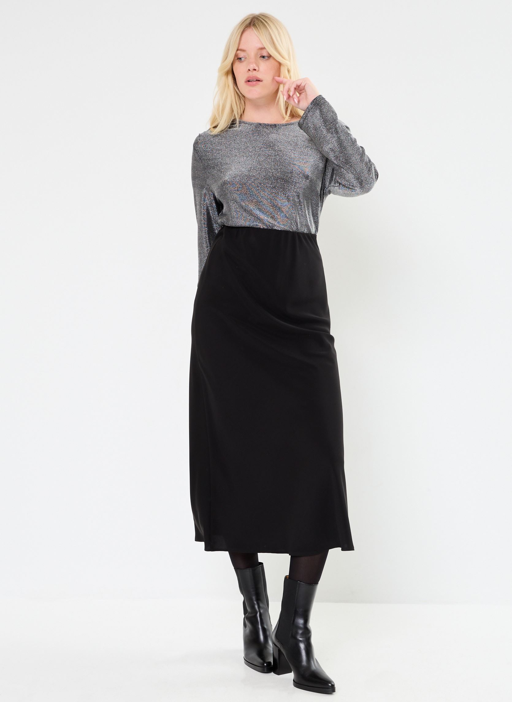Gonne al ginocchio Pcfranan Hw Ankle Skirt Noos Bc donna nero Pieces Gonne al ginocchio Pcfranan Hw Ankle Skirt Noos Bc donna nero Black