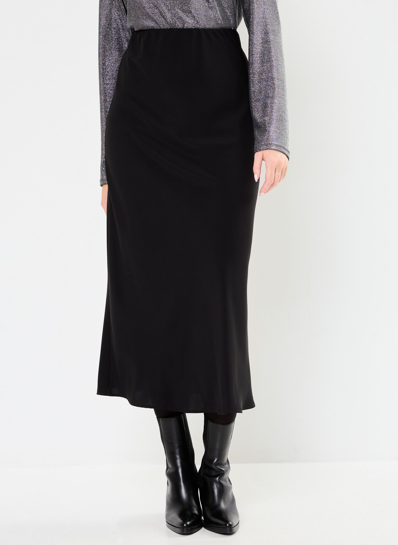 Gonne al ginocchio Pcfranan Hw Ankle Skirt Noos Bc donna nero Pieces Gonne al ginocchio Pcfranan Hw Ankle Skirt Noos Bc donna nero Black