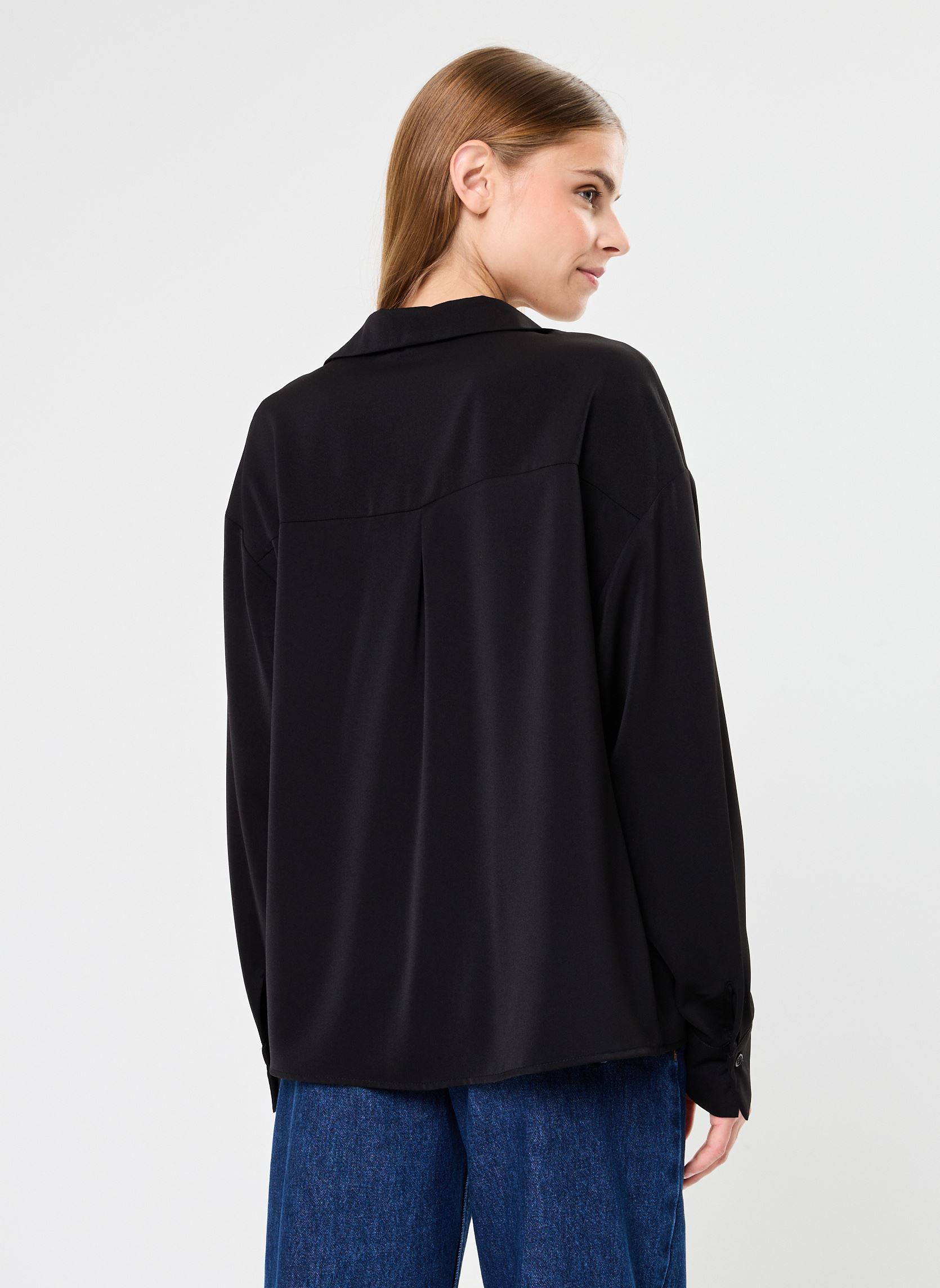 Langarm-Hemden Pcfranan Ls Shirt Noos Bc damen schwarz Pieces Langarm-Hemden Pcfranan Ls Shirt Noos Bc damen schwarz BLACK