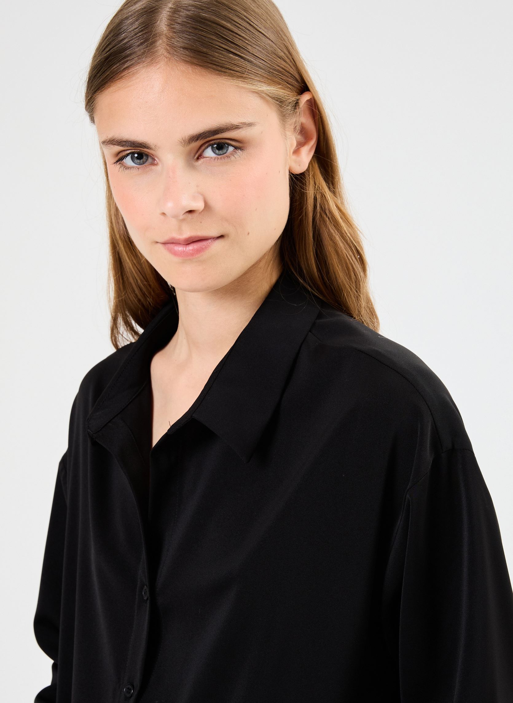 Langarm-Hemden Pcfranan Ls Shirt Noos Bc damen schwarz Pieces Langarm-Hemden Pcfranan Ls Shirt Noos Bc damen schwarz BLACK