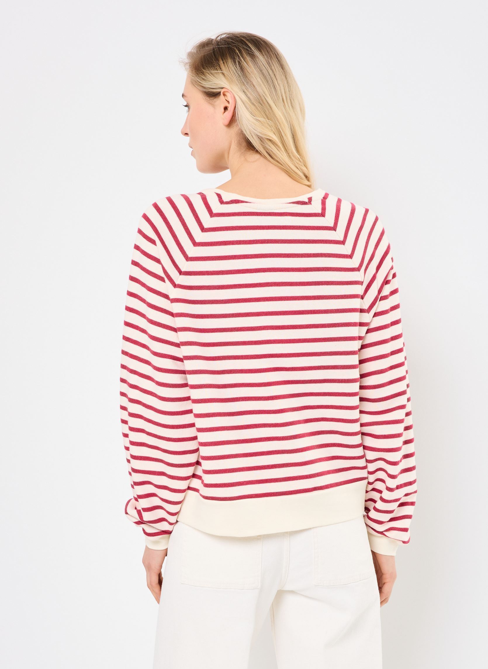 Sweatshirts Pcgreta Ls Emb Sweat Fc damen weiß Pieces Sweatshirts Pcgreta Ls Emb Sweat Fc damen weiß CLOUD DANCER CERISE