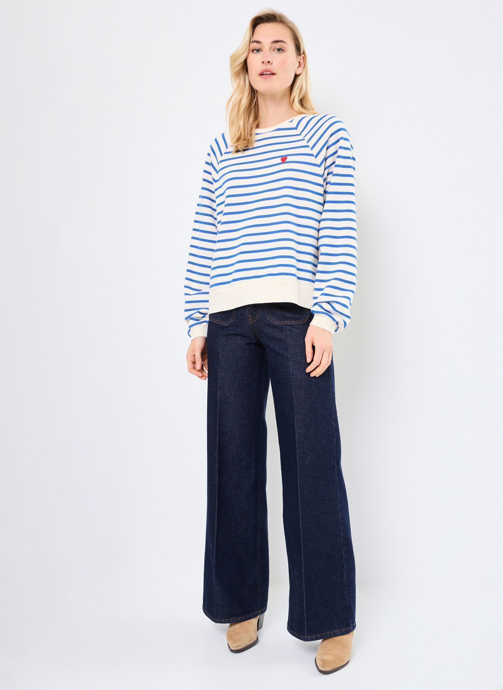 Felpe Pcgreta Ls Emb Sweat Fc donna bianco Pieces Felpe Pcgreta Ls Emb Sweat Fc donna bianco CLOUD DANCER SURF