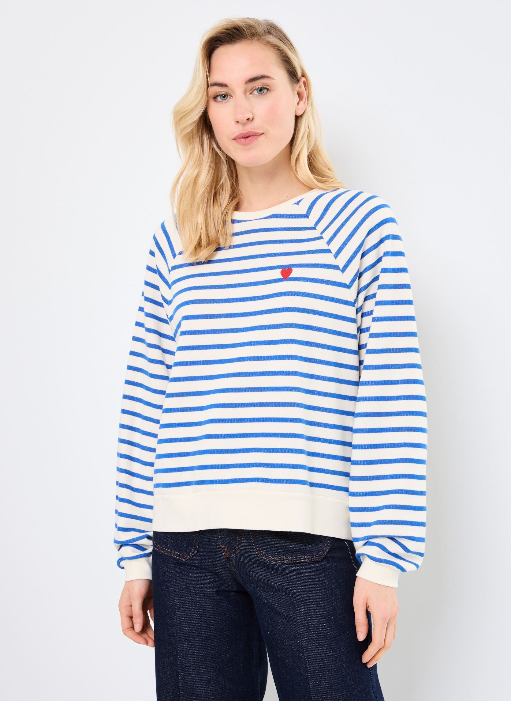 Felpe Pcgreta Ls Emb Sweat Fc donna bianco Pieces Felpe Pcgreta Ls Emb Sweat Fc donna bianco CLOUD DANCER SURF