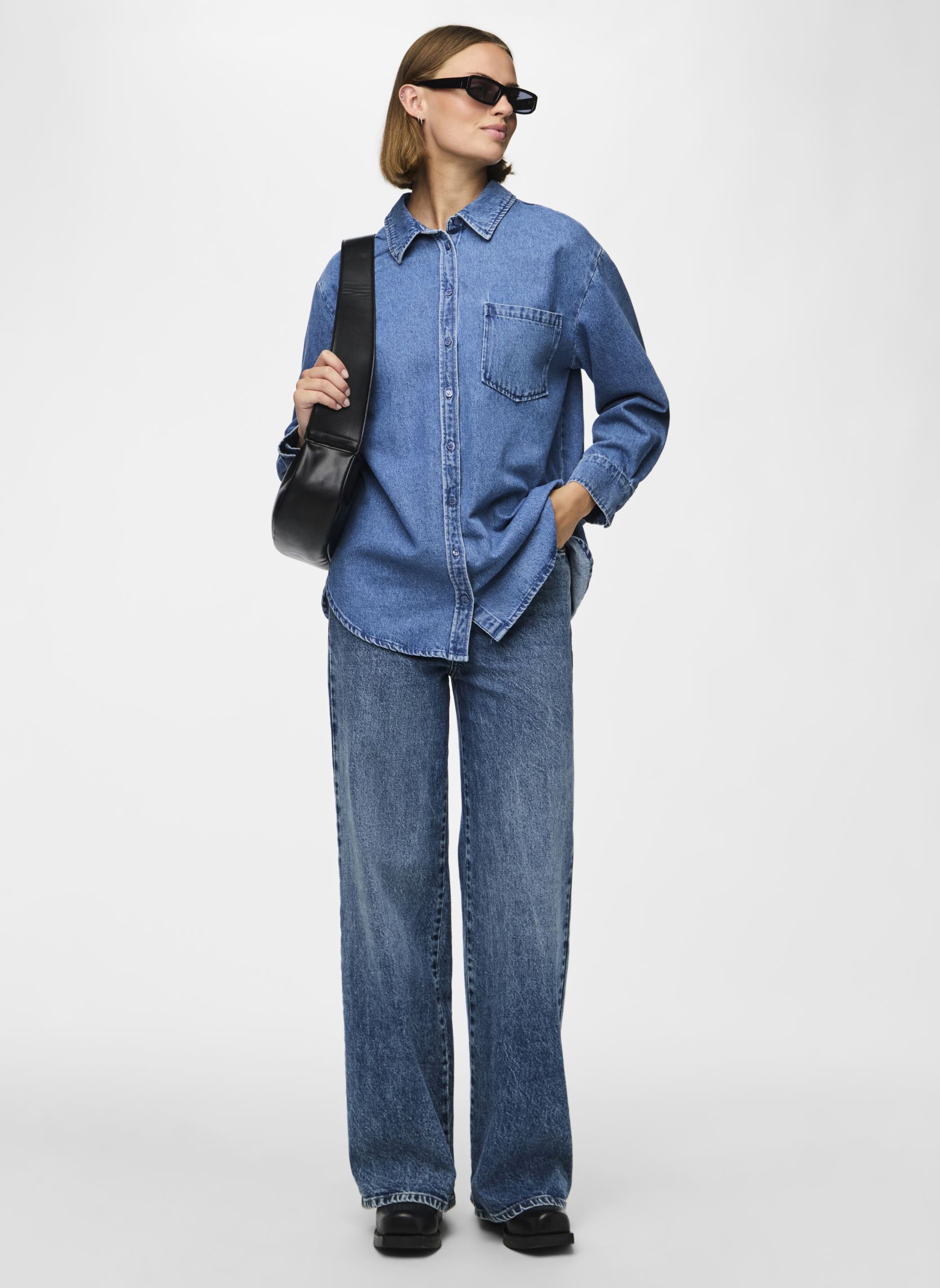 Camisas de manga larga Pcmaisie Ls Denim Shirt Noos Bc mujer azul Pieces Camisas de manga larga Pcmaisie Ls Denim Shirt Noos Bc mujer azul Medium Blue Denim