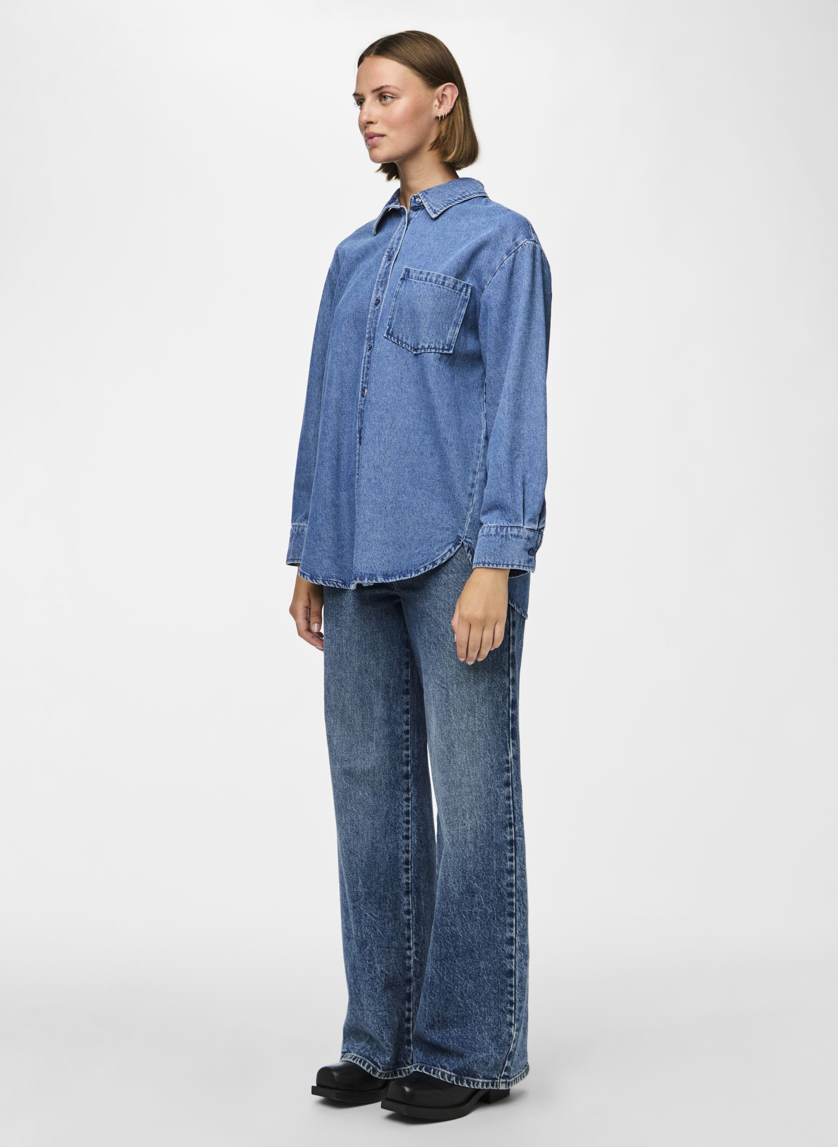 Camisas de manga larga Pcmaisie Ls Denim Shirt Noos Bc mujer azul Pieces Camisas de manga larga Pcmaisie Ls Denim Shirt Noos Bc mujer azul Medium Blue Denim