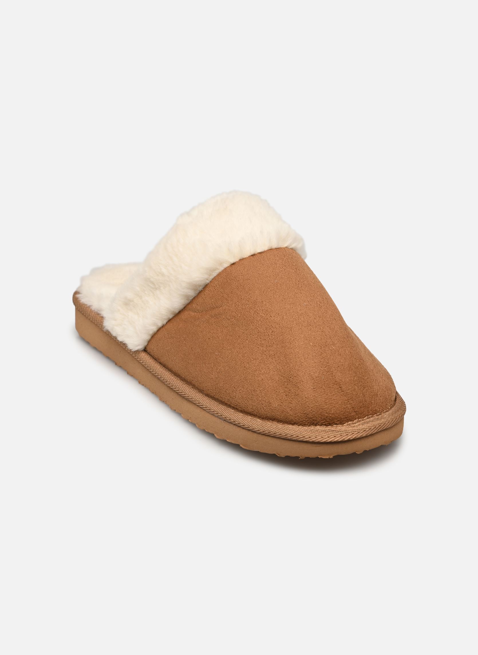 Pantuflas estilo mule Chaussons femme fourrure mujer marrón Sarenza Wear Pantuflas estilo mule Chaussons femme fourrure mujer marrón Camel