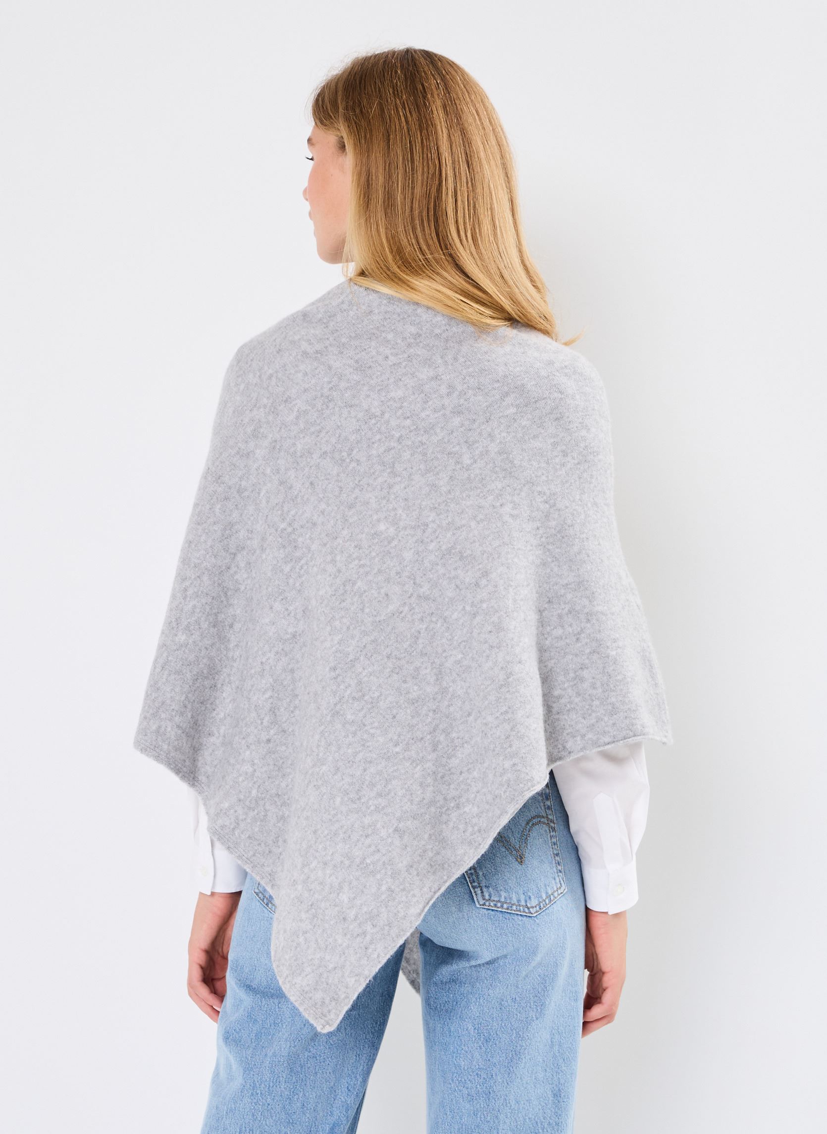 Ponchos et capes Pcfortuna High Neck Poncho Noos Bc femme gris Pieces Ponchos et capes Pcfortuna High Neck Poncho Noos Bc femme gris Medium Grey Melange