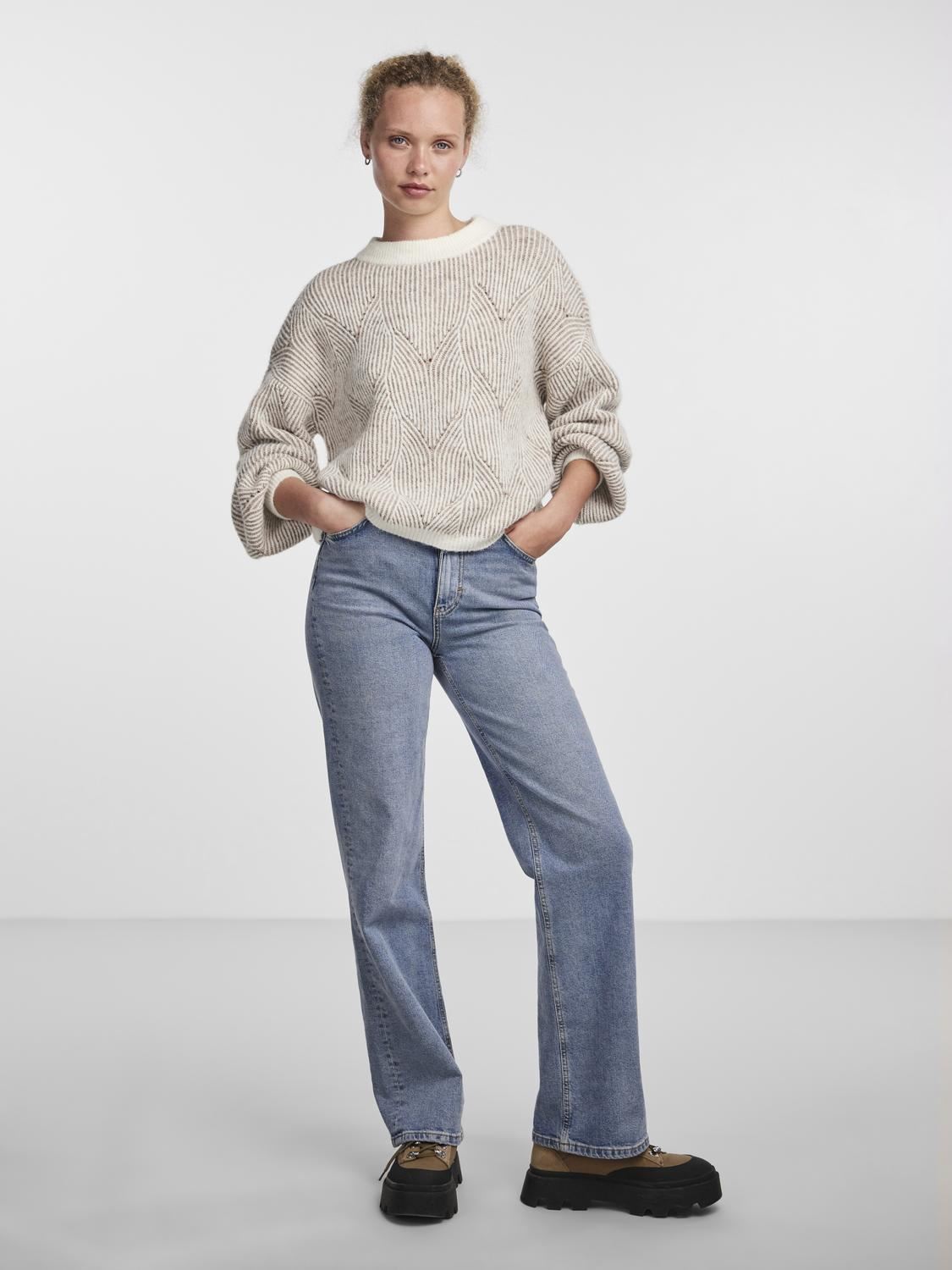Jerseys Pcjenna Ls O-Neck Knit Noos Bc mujer beige Pieces Jerseys Pcjenna Ls O-Neck Knit Noos Bc mujer beige Whitecap Gray