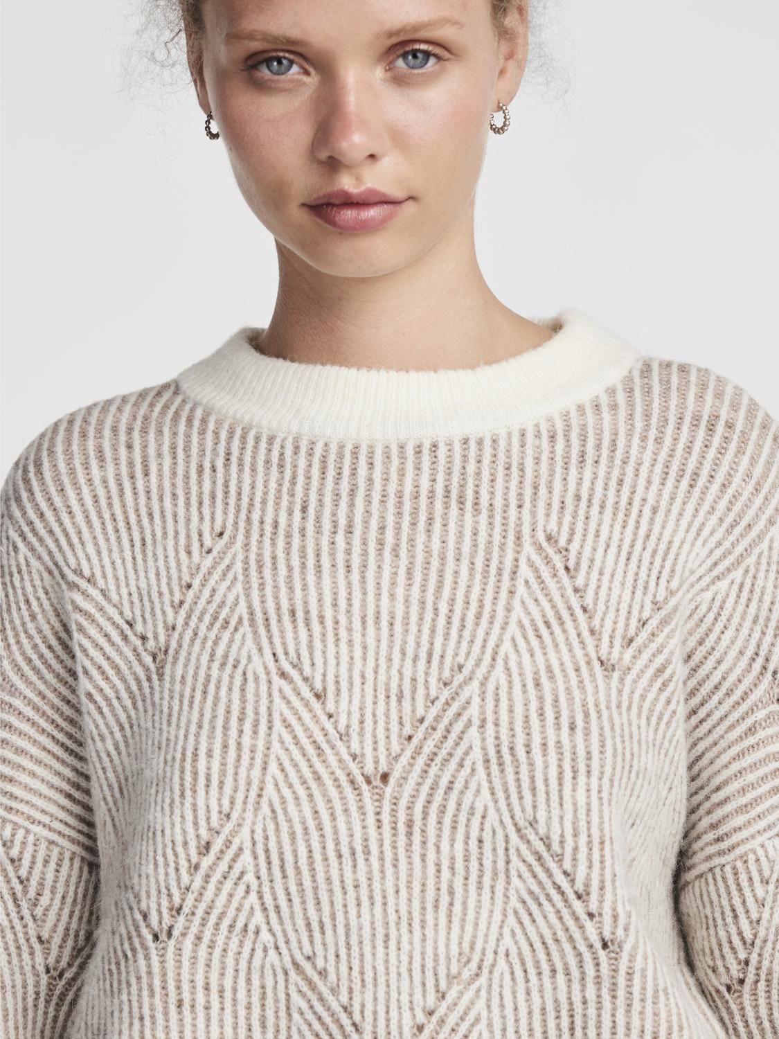 Jerseys Pcjenna Ls O-Neck Knit Noos Bc mujer beige Pieces Jerseys Pcjenna Ls O-Neck Knit Noos Bc mujer beige Whitecap Gray