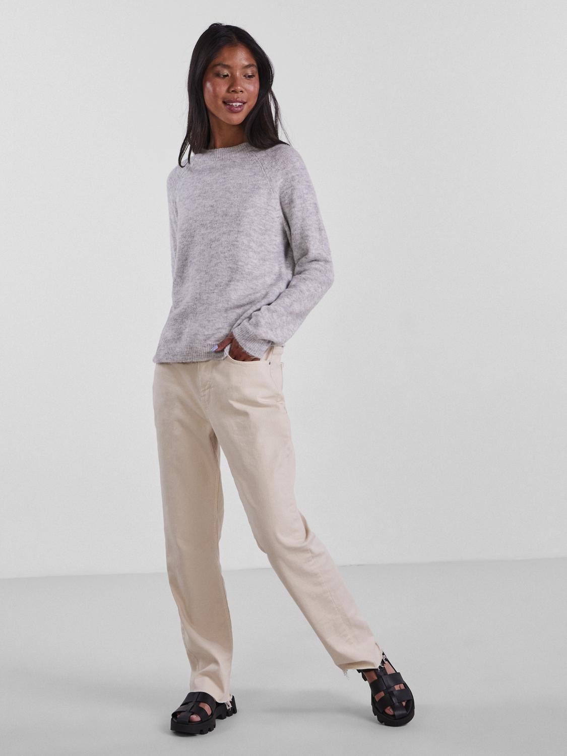 Pulls Pcjuliana Ls O-Neck Knit Noos Bc femme gris Pieces Pulls Pcjuliana Ls O-Neck Knit Noos Bc femme gris Light Grey Melange