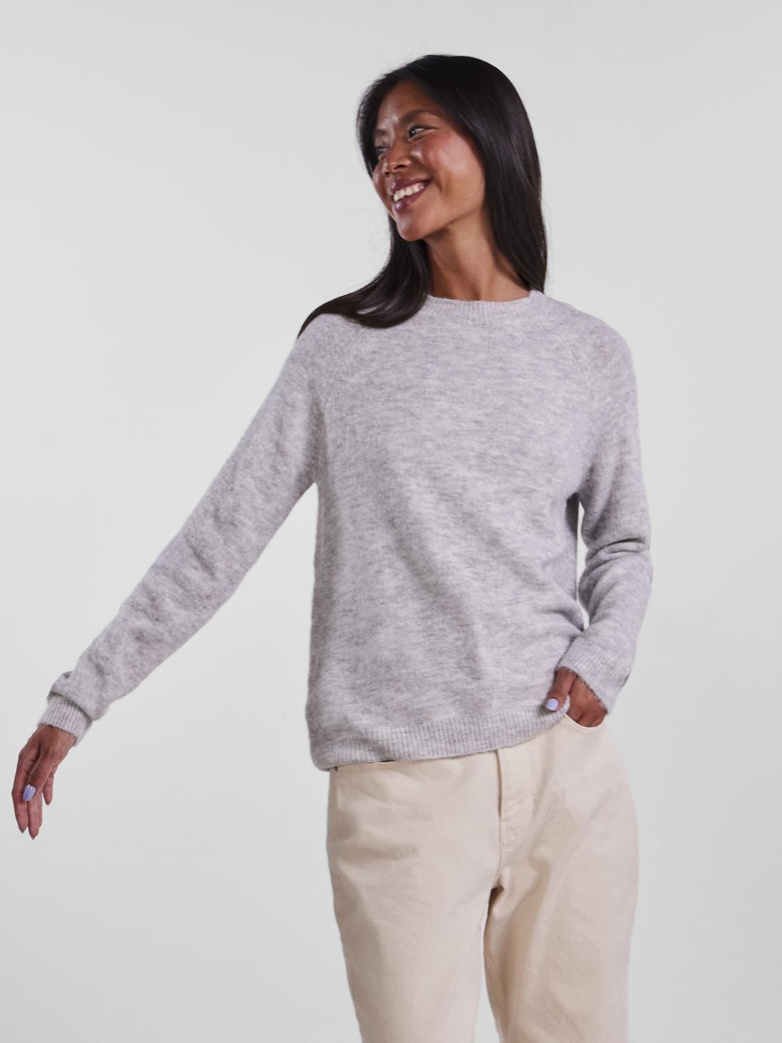 Pulls Pcjuliana Ls O-Neck Knit Noos Bc femme gris Pieces Pulls Pcjuliana Ls O-Neck Knit Noos Bc femme gris Light Grey Melange
