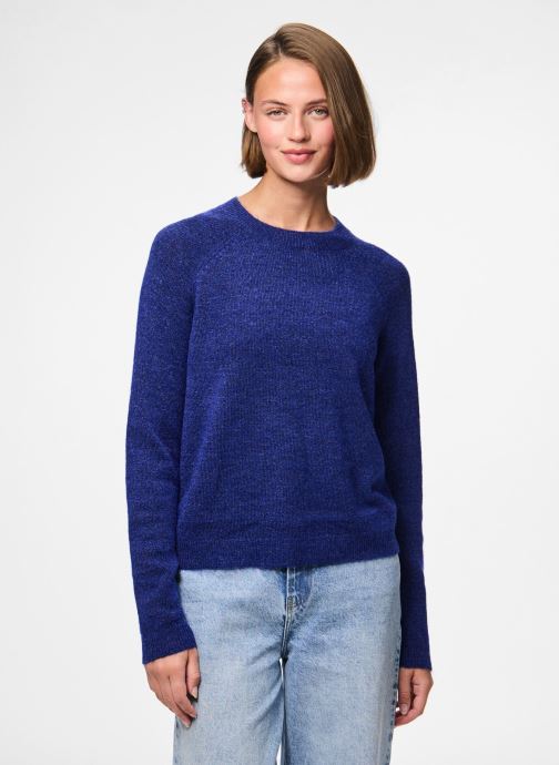 Pieces Pulls Pcjuliana Ls O-Neck Knit Noos Bc femme bleu