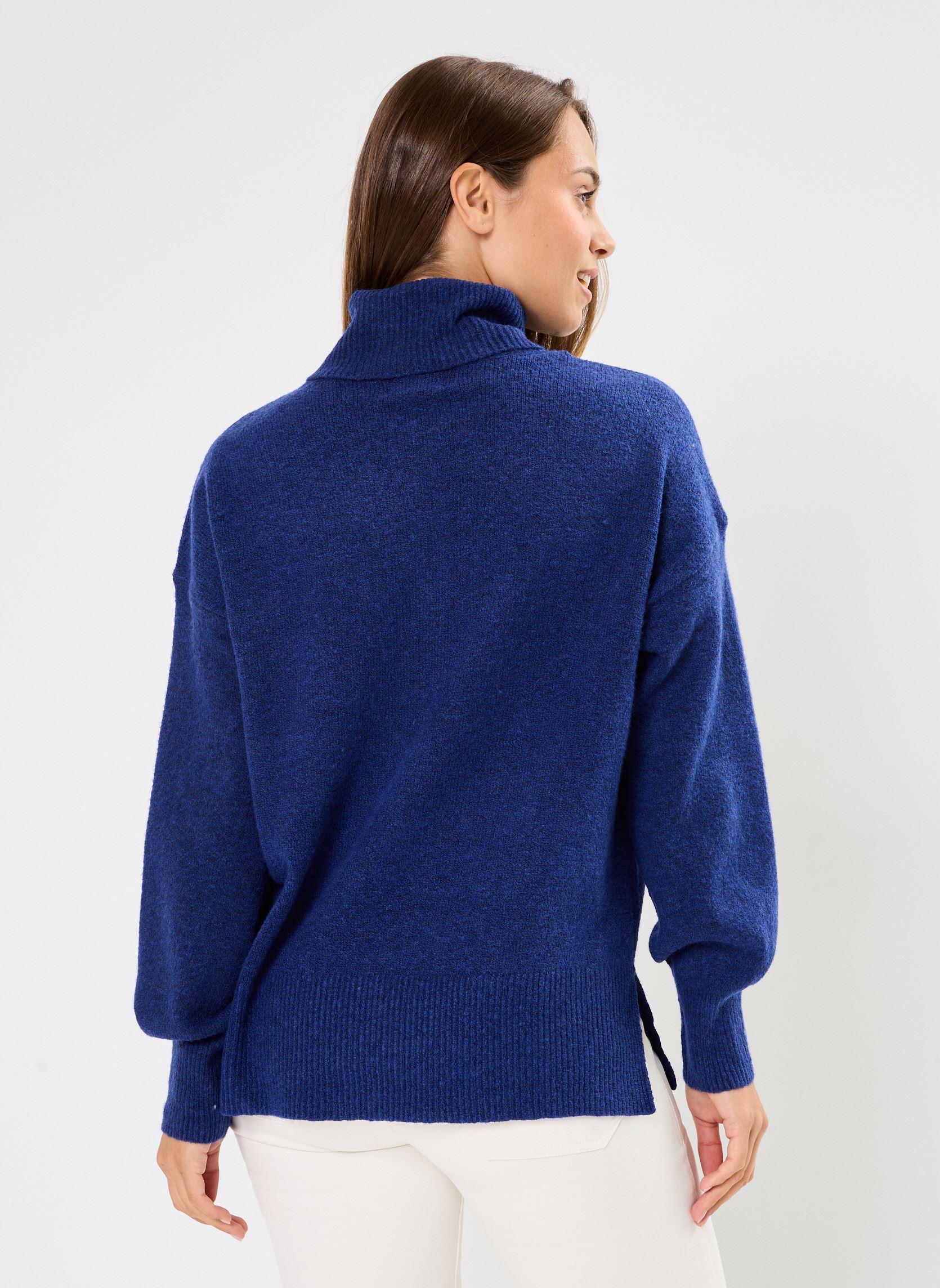 Pulls Pcmalou Ls Rollneck Knit Noos Bc femme bleu Pieces Pulls Pcmalou Ls Rollneck Knit Noos Bc femme bleu Bellwether Blue