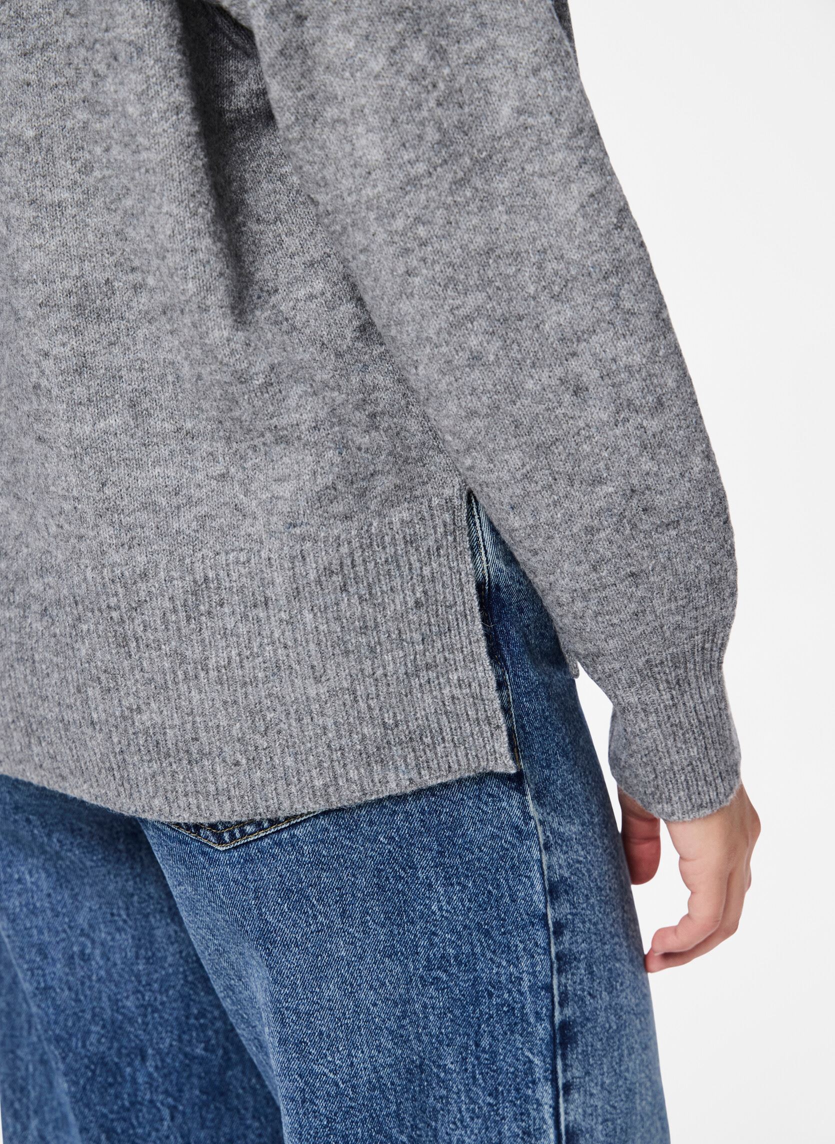 Truien Pcmalou Ls Rollneck Knit Noos Bc dames grijs Pieces Truien Pcmalou Ls Rollneck Knit Noos Bc dames grijs Medium Grey Melange