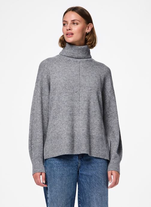 Pieces Pulls Pcmalou Ls Rollneck Knit Noos Bc femme gris