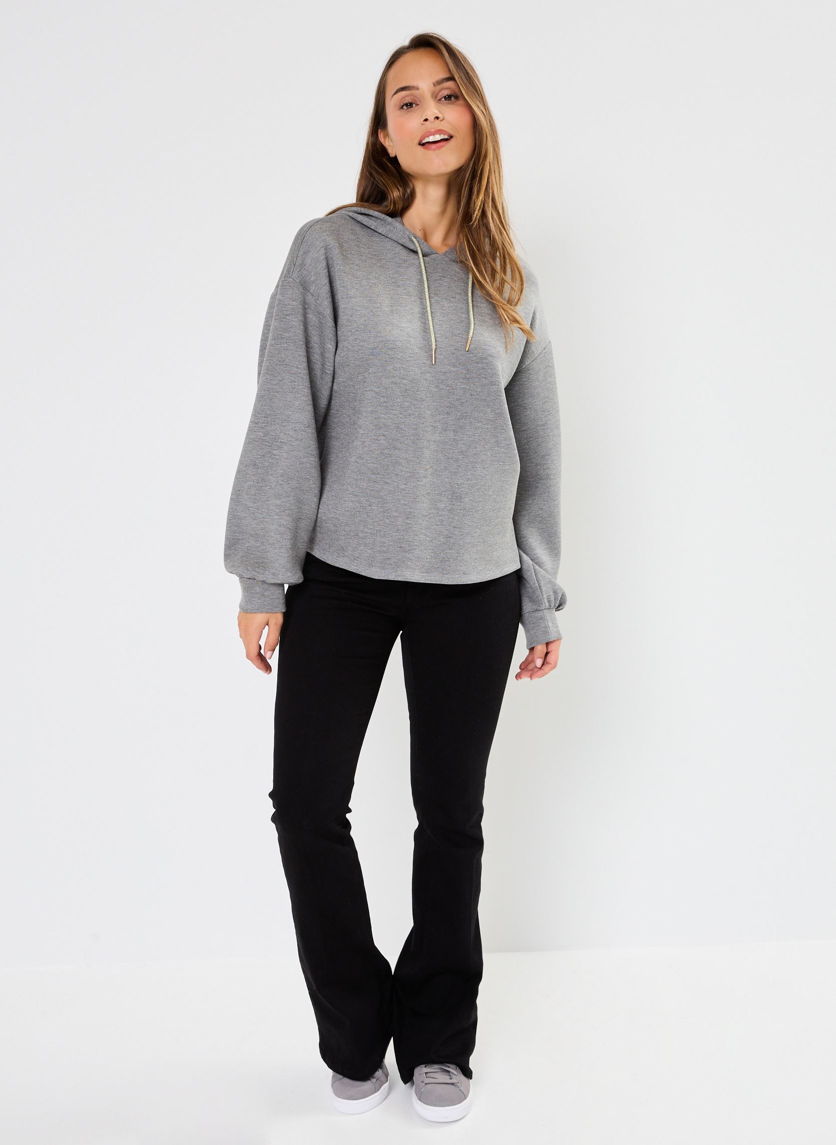 Sweater Pcnakuna Ls Sweat Fc dames grijs Pieces Sweater Pcnakuna Ls Sweat Fc dames grijs Medium Grey Melange