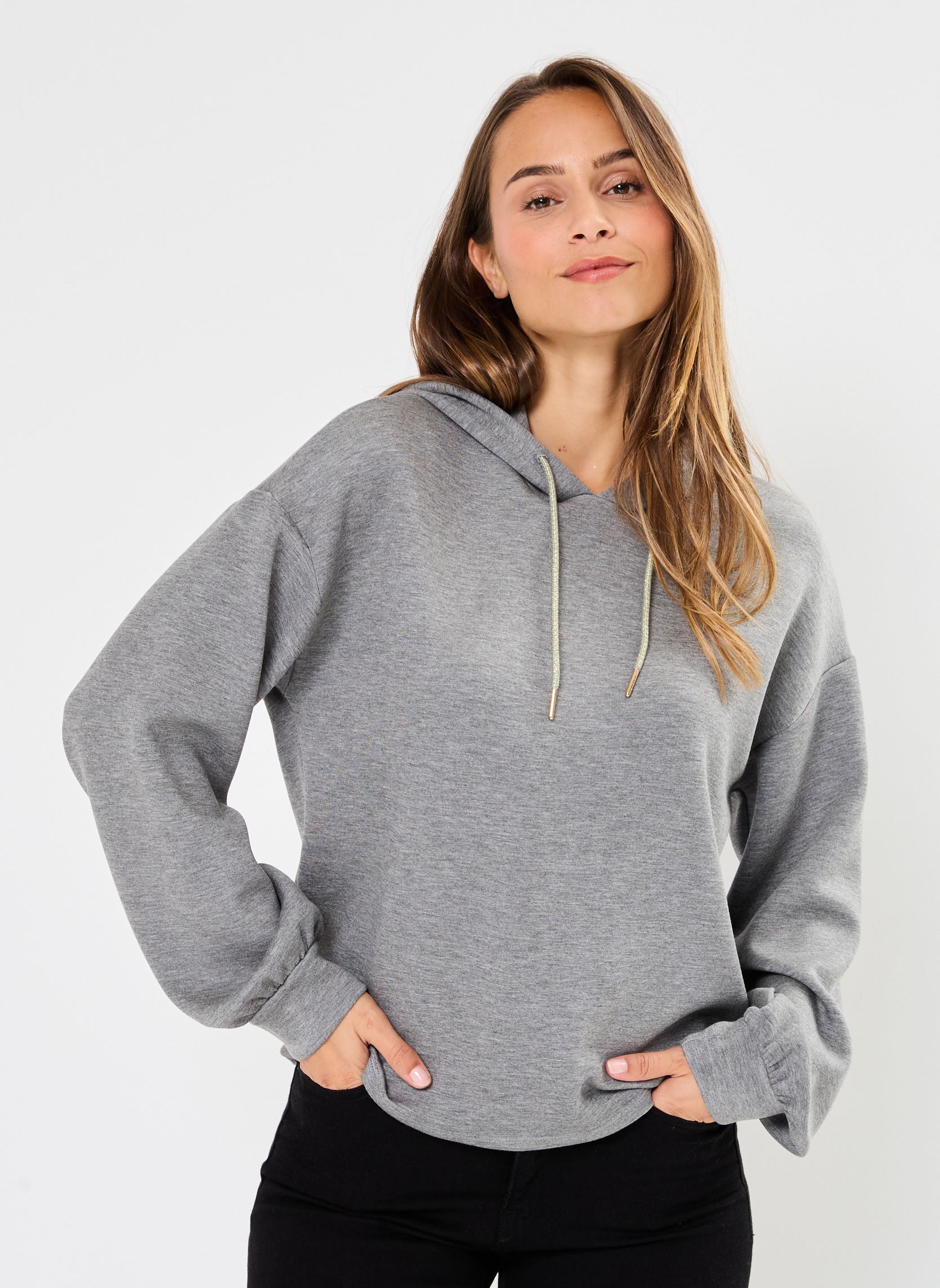 Sweater Pcnakuna Ls Sweat Fc dames grijs Pieces Sweater Pcnakuna Ls Sweat Fc dames grijs Medium Grey Melange