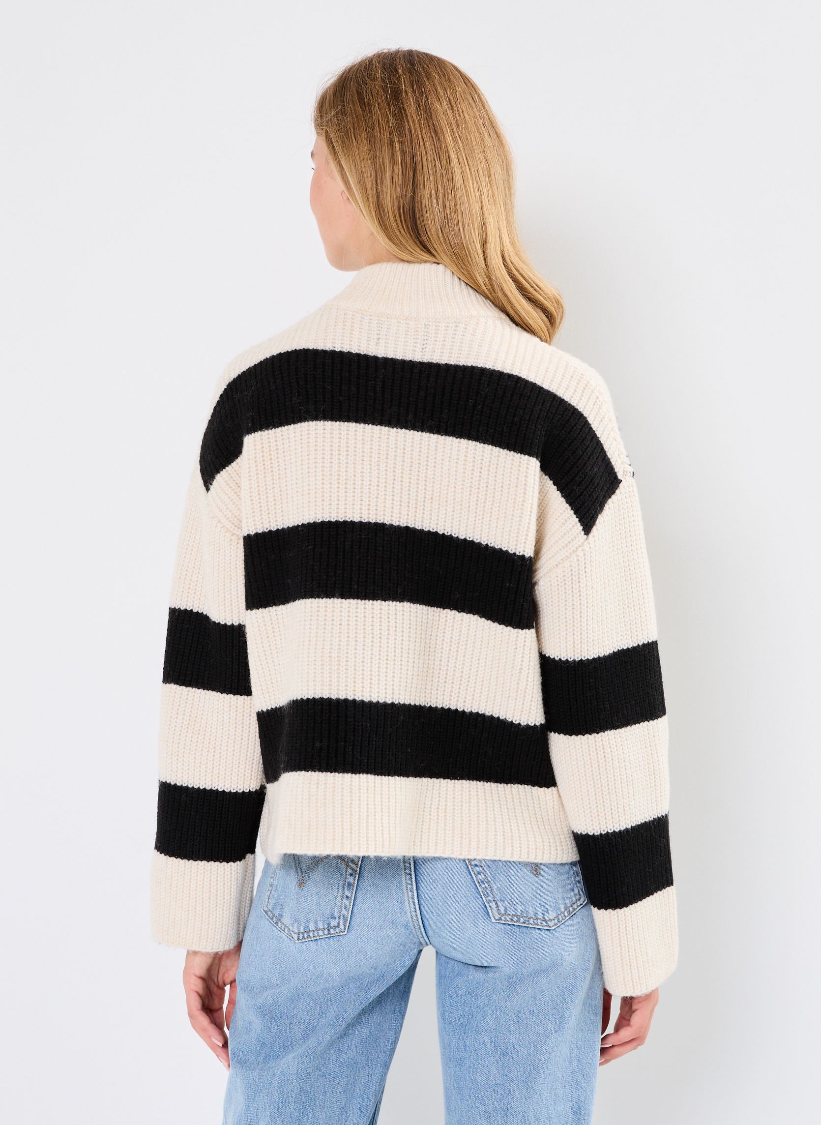 Pulls Pcnalini Ls Half Zip Knit Bc femme beige Pieces Pulls Pcnalini Ls Half Zip Knit Bc femme beige Birch