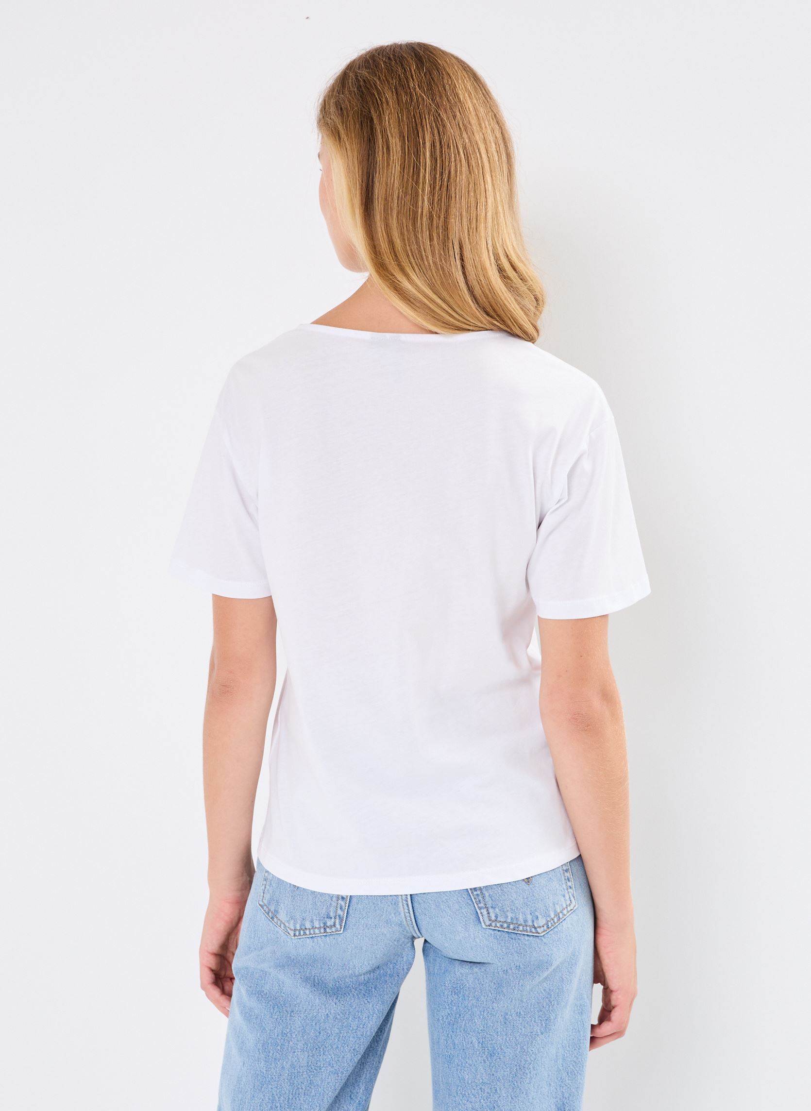 Kurzarm-T-Shirts Pcnally Ss Tee Fc Bc damen weiß Pieces Kurzarm-T-Shirts Pcnally Ss Tee Fc Bc damen weiß Bright white