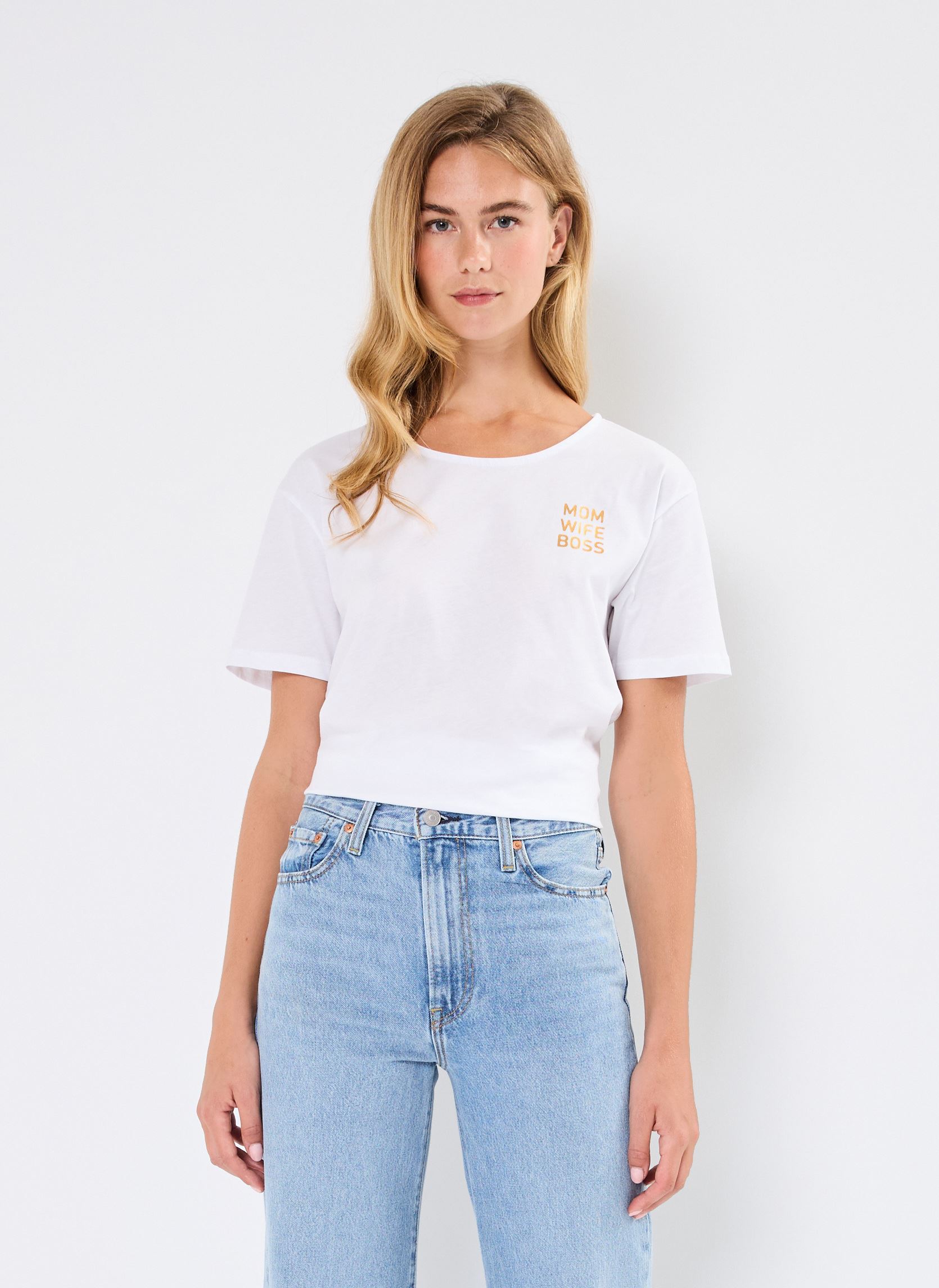 Kurzarm-T-Shirts Pcnally Ss Tee Fc Bc damen weiß Pieces Kurzarm-T-Shirts Pcnally Ss Tee Fc Bc damen weiß Bright white