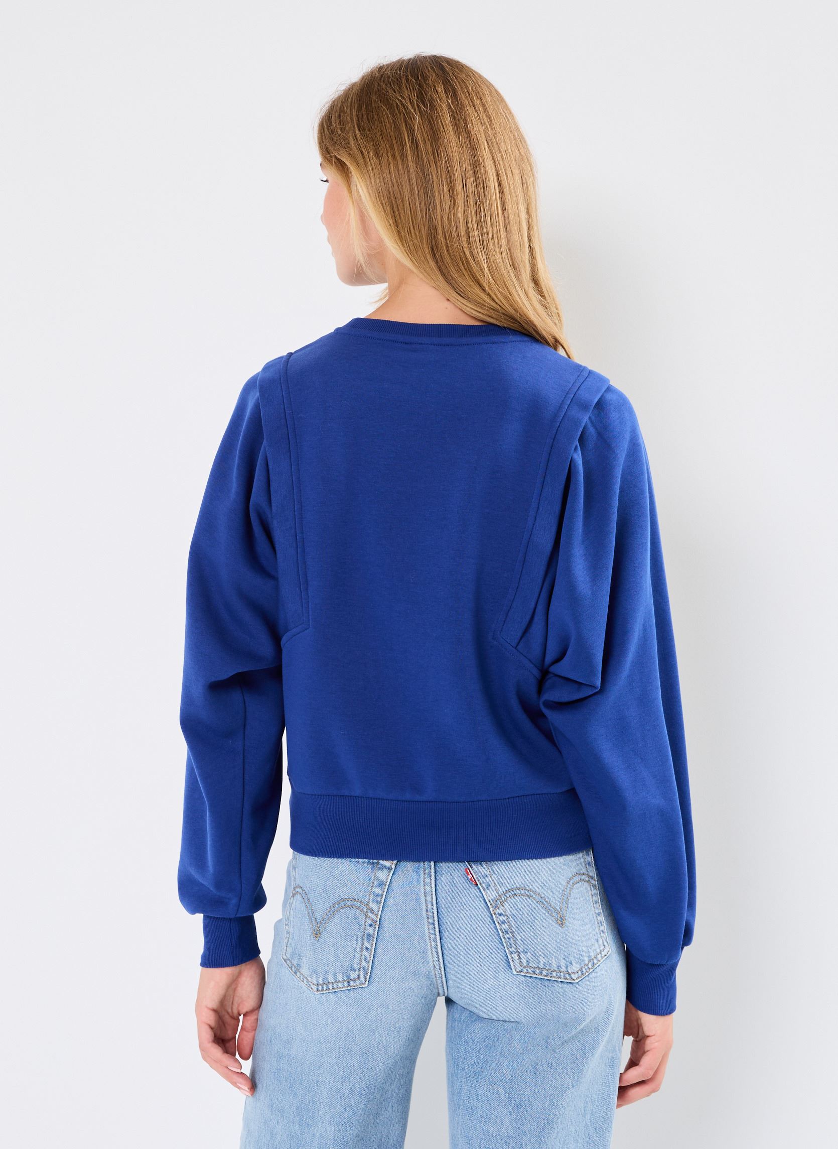 Sweater Pcnasminan Ls Sweat Fc Bc dames blauw Pieces Sweater Pcnasminan Ls Sweat Fc Bc dames blauw BELLWETHER BLUE