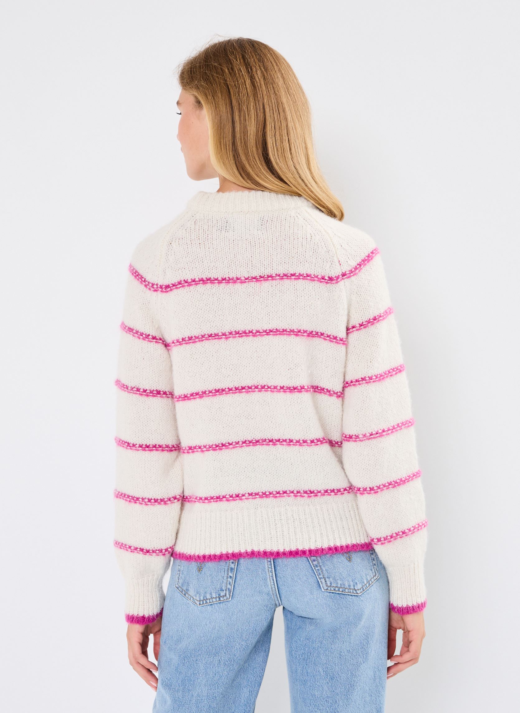 Pulls Pcnelia Ls O-Neck Knit Bc femme beige Pieces Pulls Pcnelia Ls O-Neck Knit Bc femme beige Birch