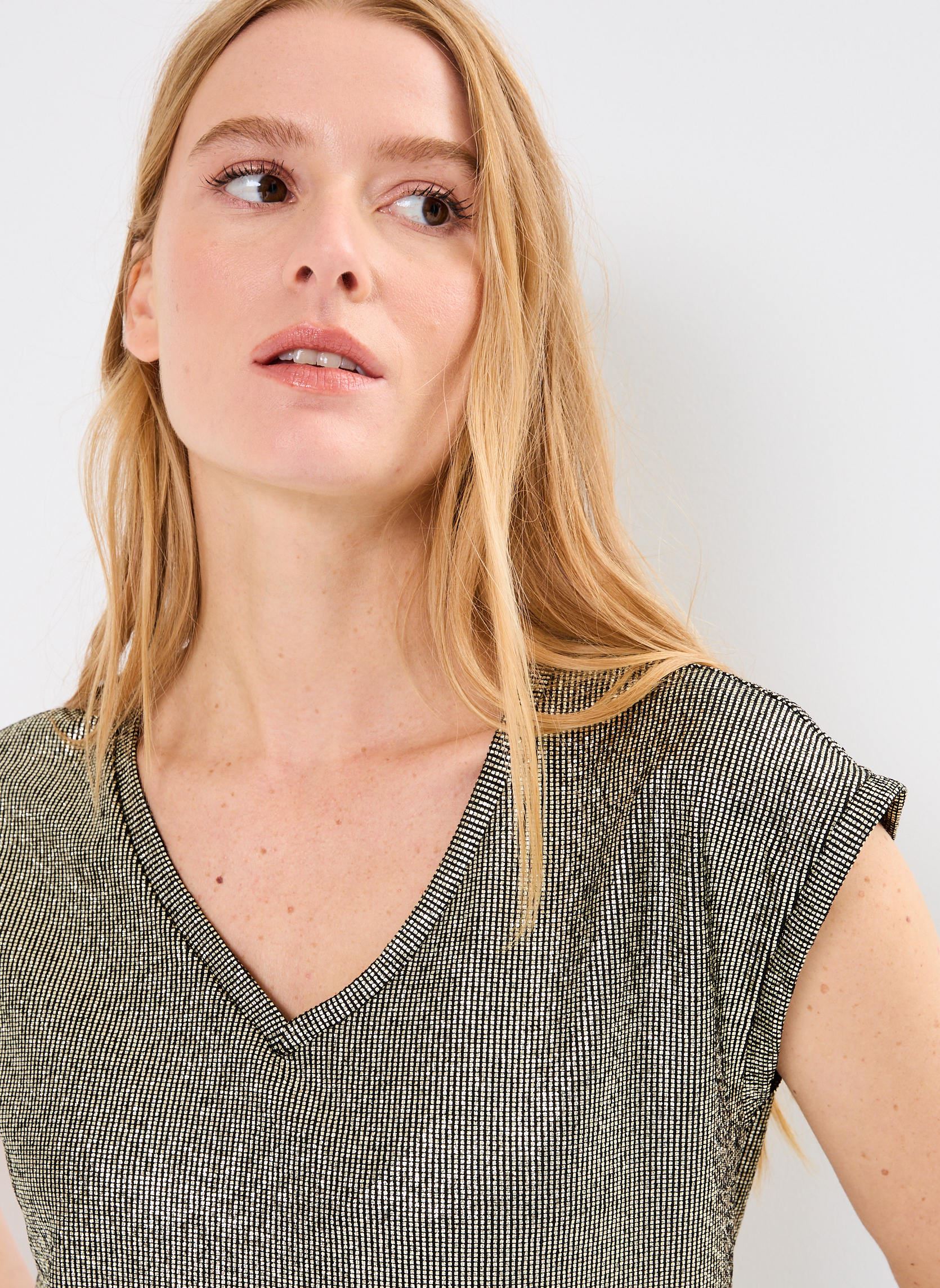T-shirt a maniche corte Pcnilana Ss Tee Fc donna oro e bronzo Pieces T-shirt a maniche corte Pcnilana Ss Tee Fc donna oro e bronzo GOLD COLOUR