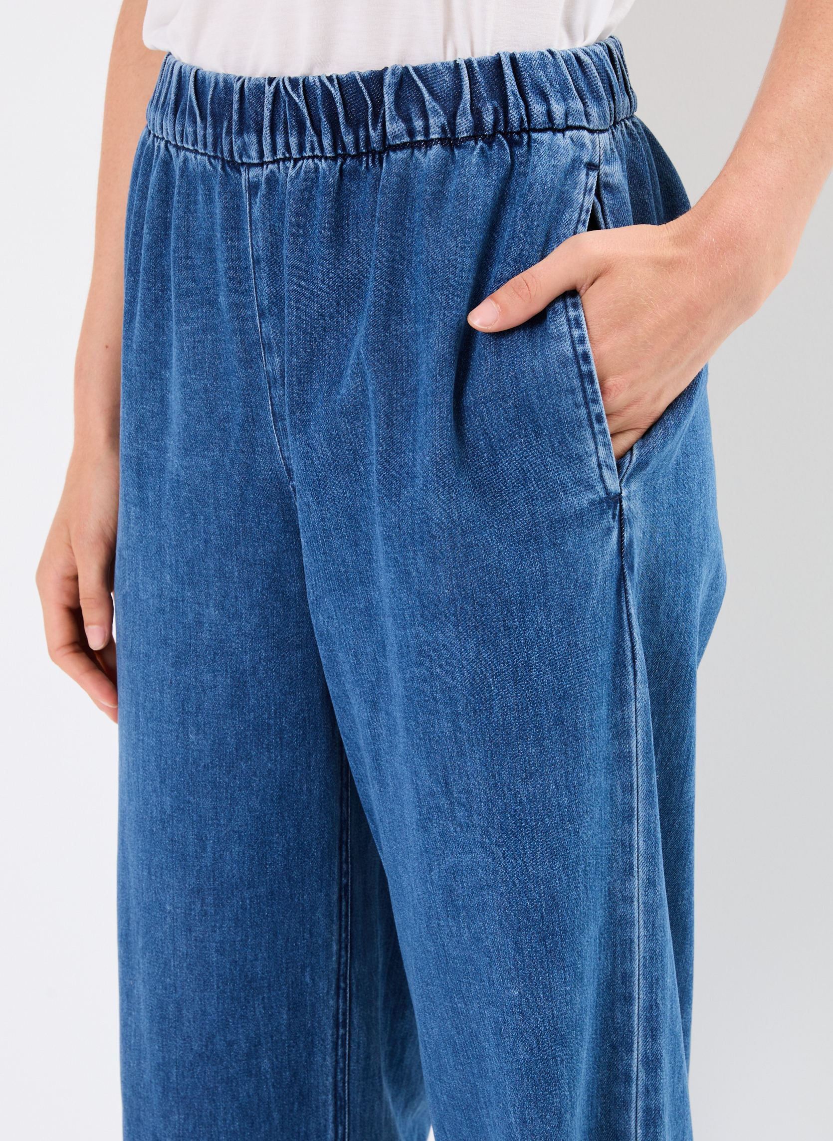 Wijde jeans / Flared Jeans Pcnira Mw Loose Denim Pant dames blauw Pieces Wijde jeans / Flared Jeans Pcnira Mw Loose Denim Pant dames blauw Medium Blue Denim