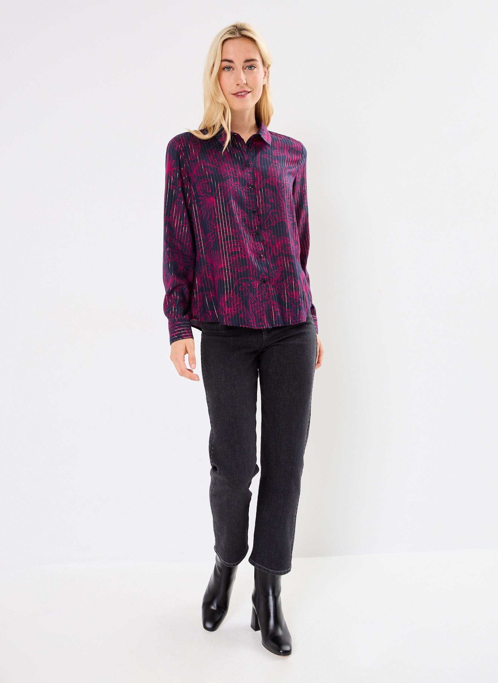 Langarm-Hemden Pcnirinda Ls Shirt Fc Bc damen blau Pieces Langarm-Hemden Pcnirinda Ls Shirt Fc Bc damen blau Maritime Blue